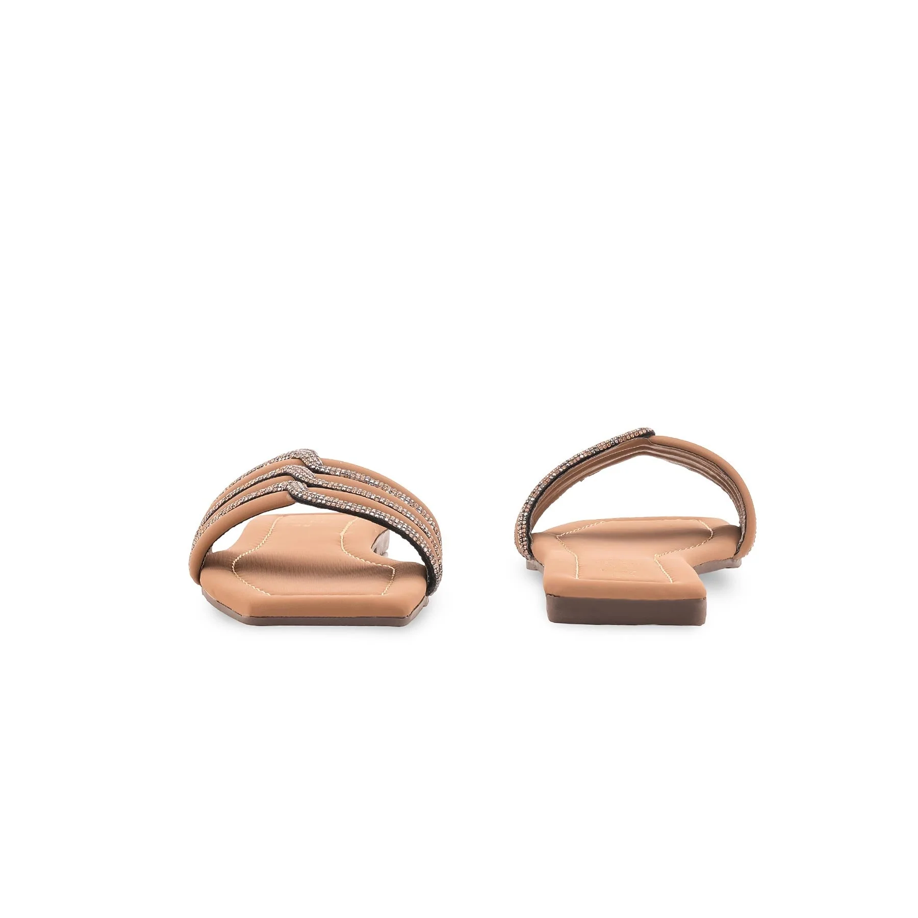 Beige Casual Slipper For Women CL2160 - Image 4