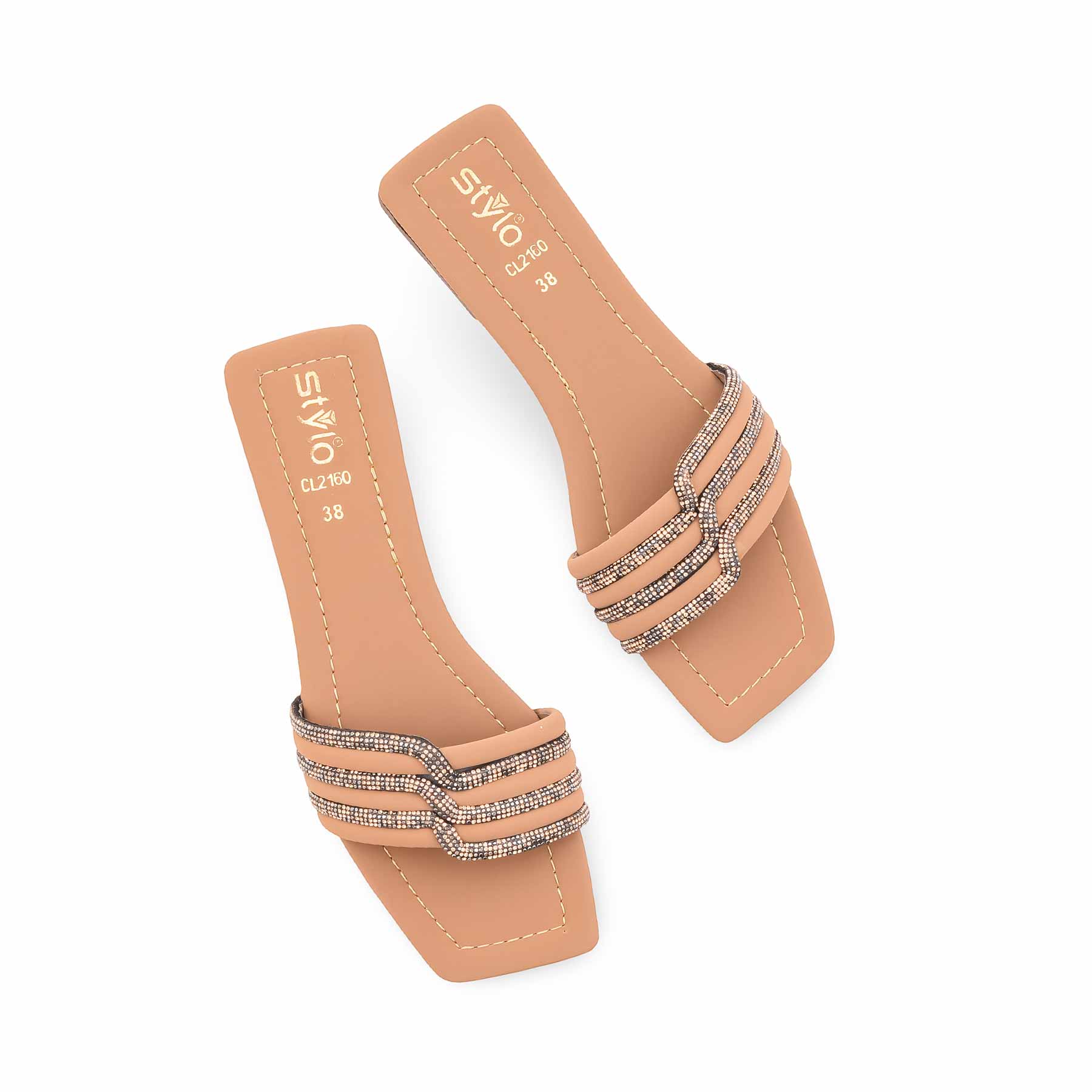 Beige Casual Slipper For Women CL2160 - Image 5