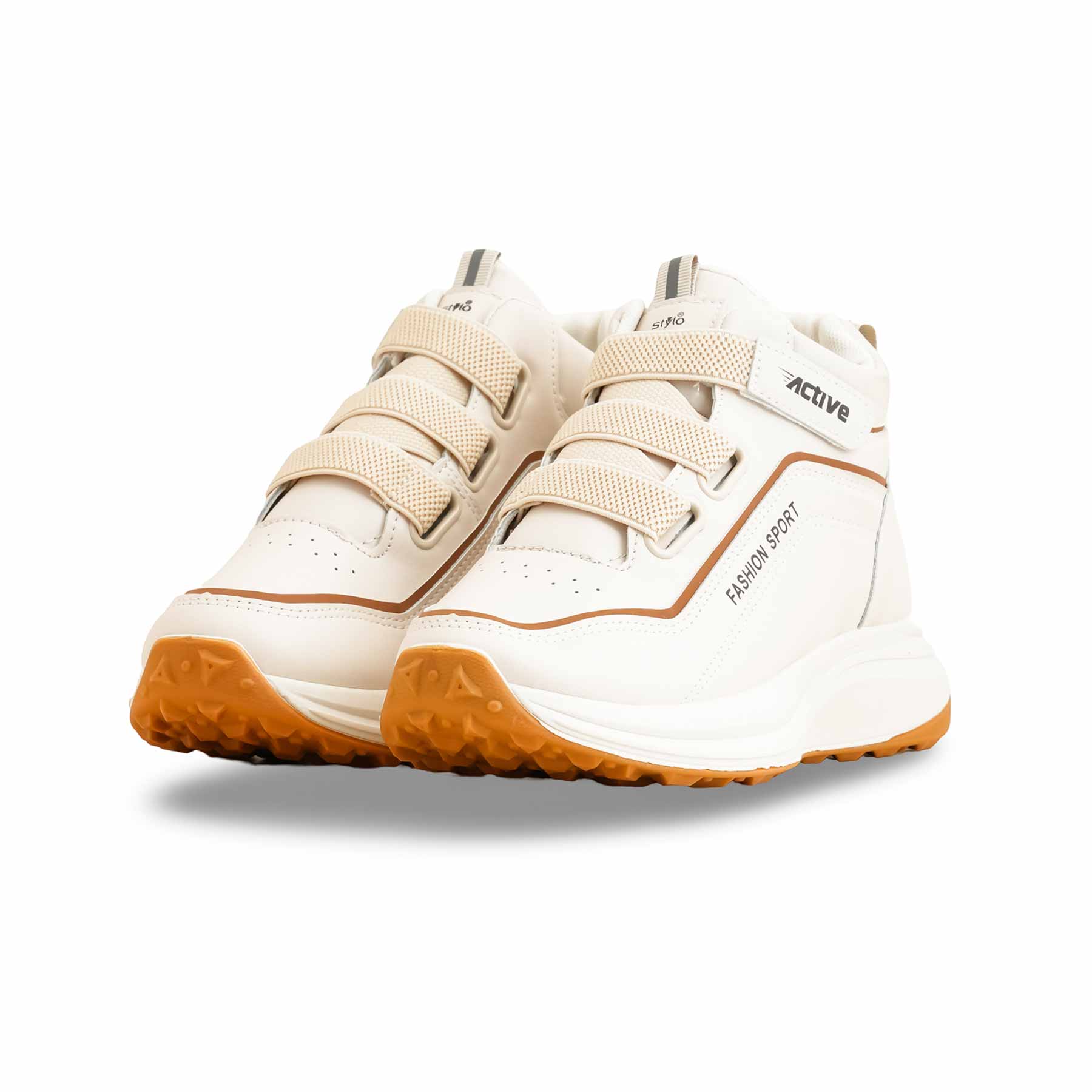 Beige Casual Sneaker For Ladies AT7247 - Image 2