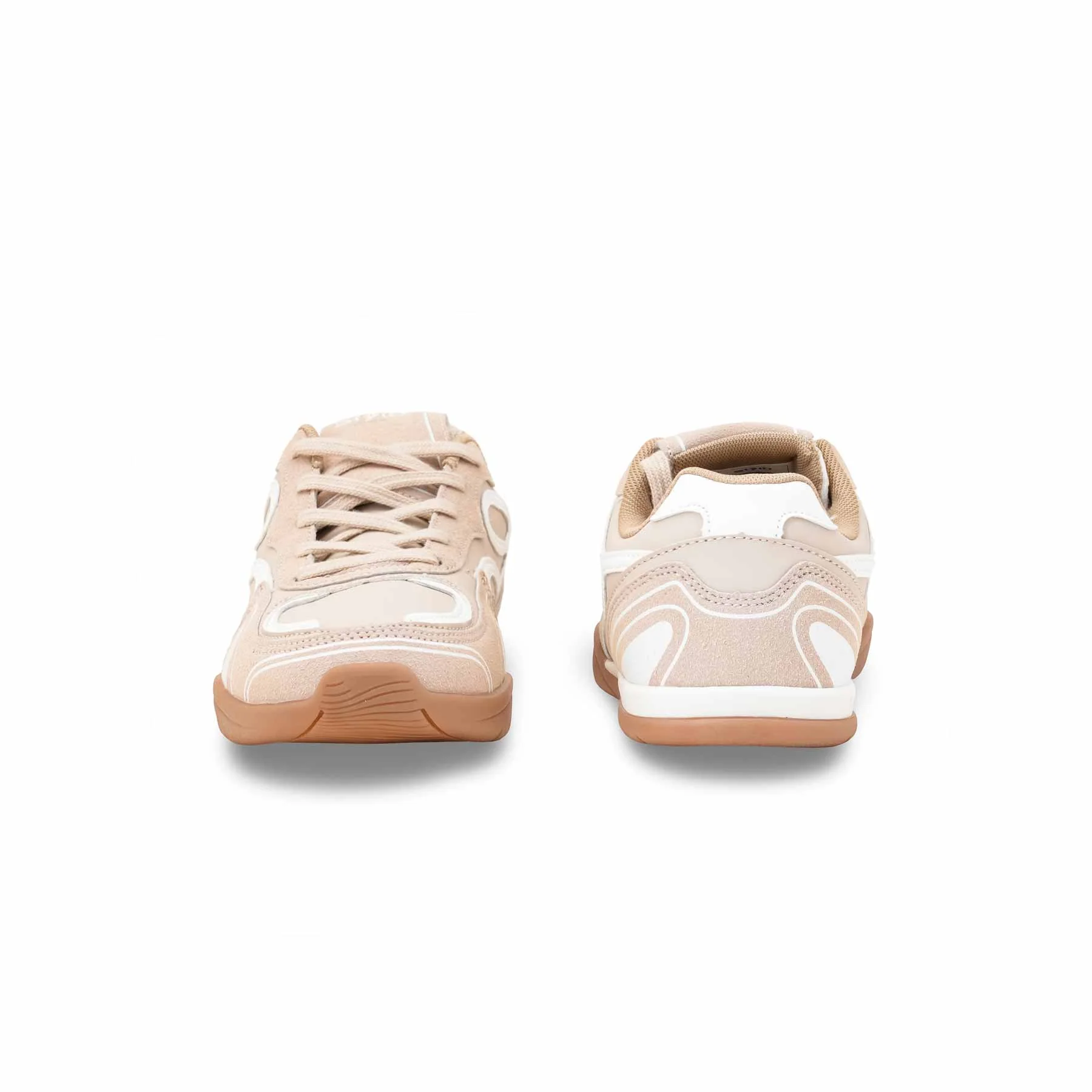 Beige Casual Sneaker For Ladies AT7468 - Image 4