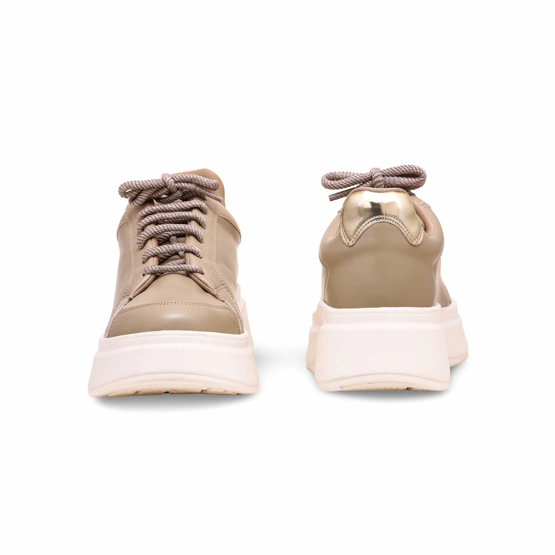 Beige Casual Sneaker For Women AT7364 - Image 3