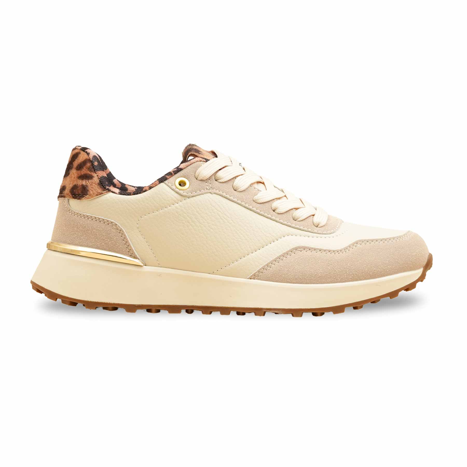 Beige Casual Sneaker For Women AT7450 - Image 2