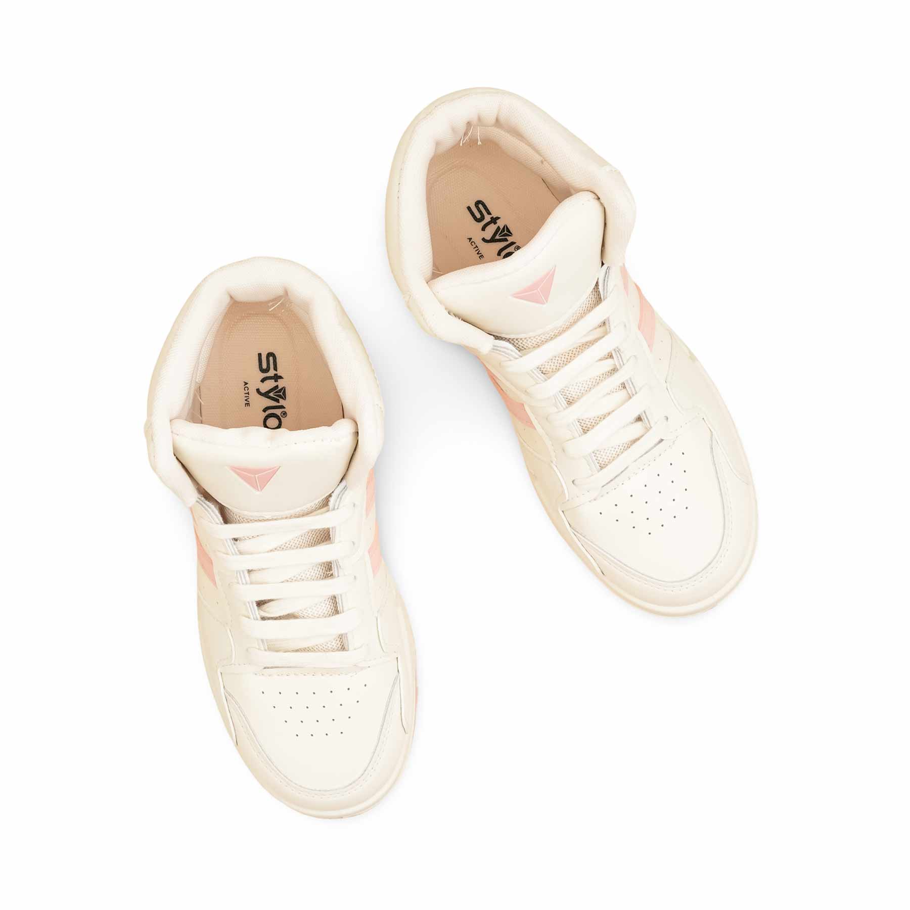 Beige Casual Sneaker For Women AT7461 - Image 5