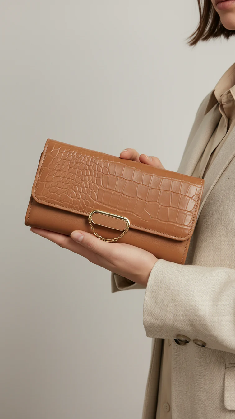 Beige Casual Wallet For Ladies P71130