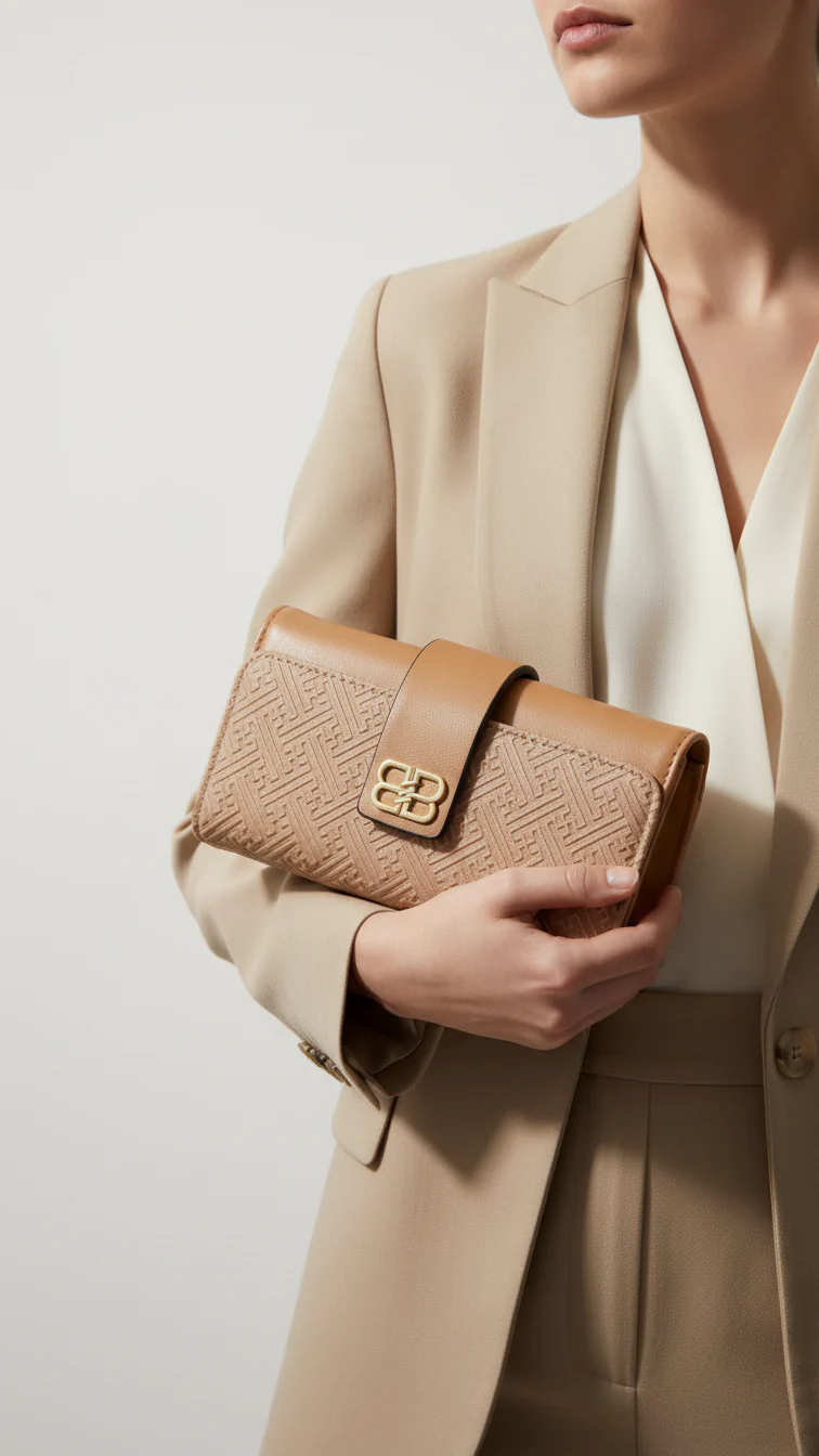 Beige Casual Wallet For Women P71131
