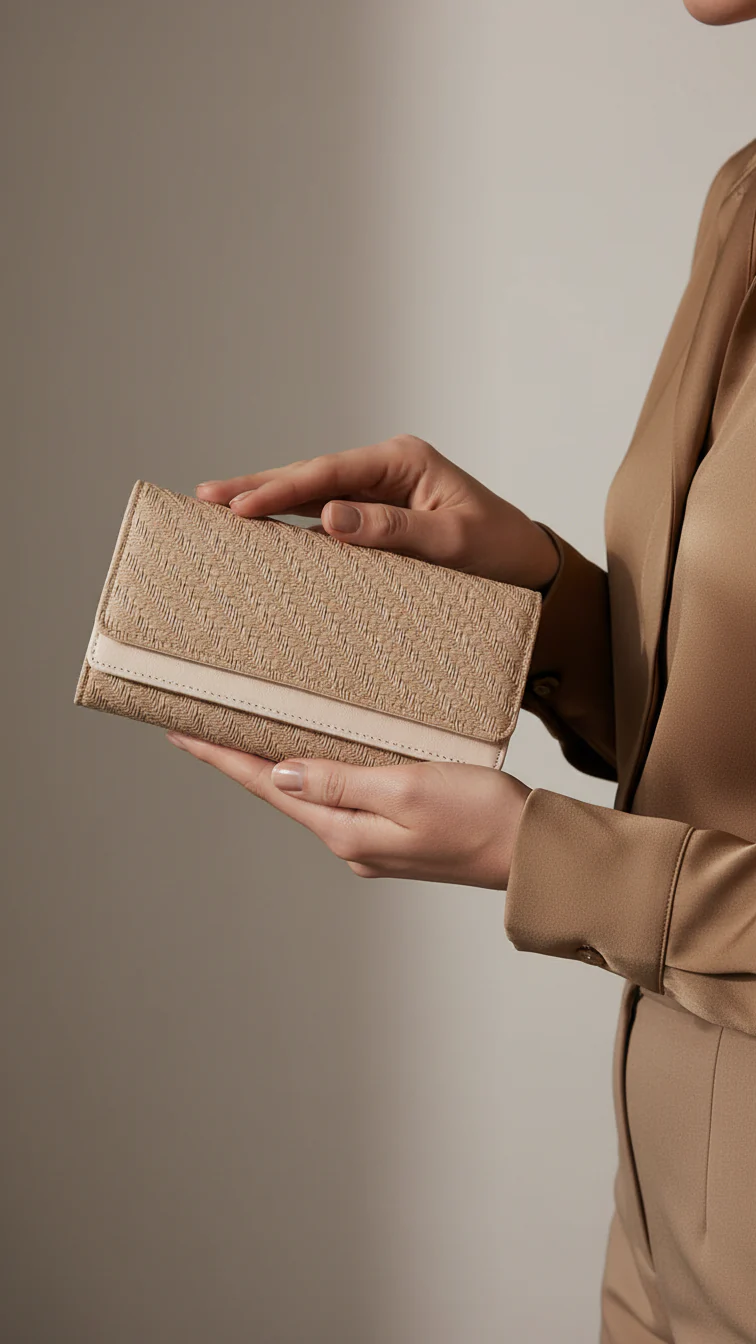 Beige Casual Wallet For Women P71134