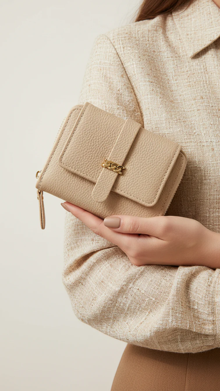 Beige Casual Wallet For Women P71151