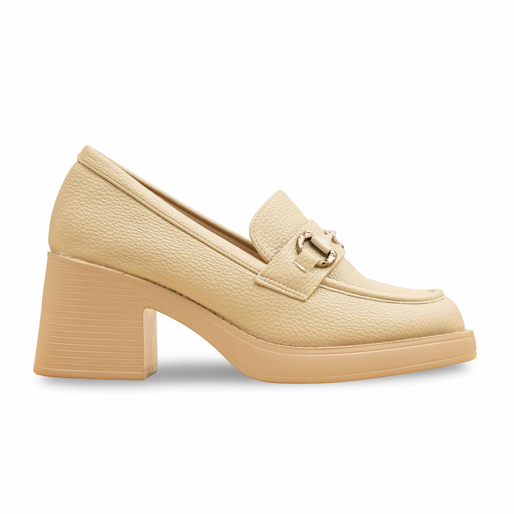 Beige Court Shoes For Ladies WN7511 - Image 3