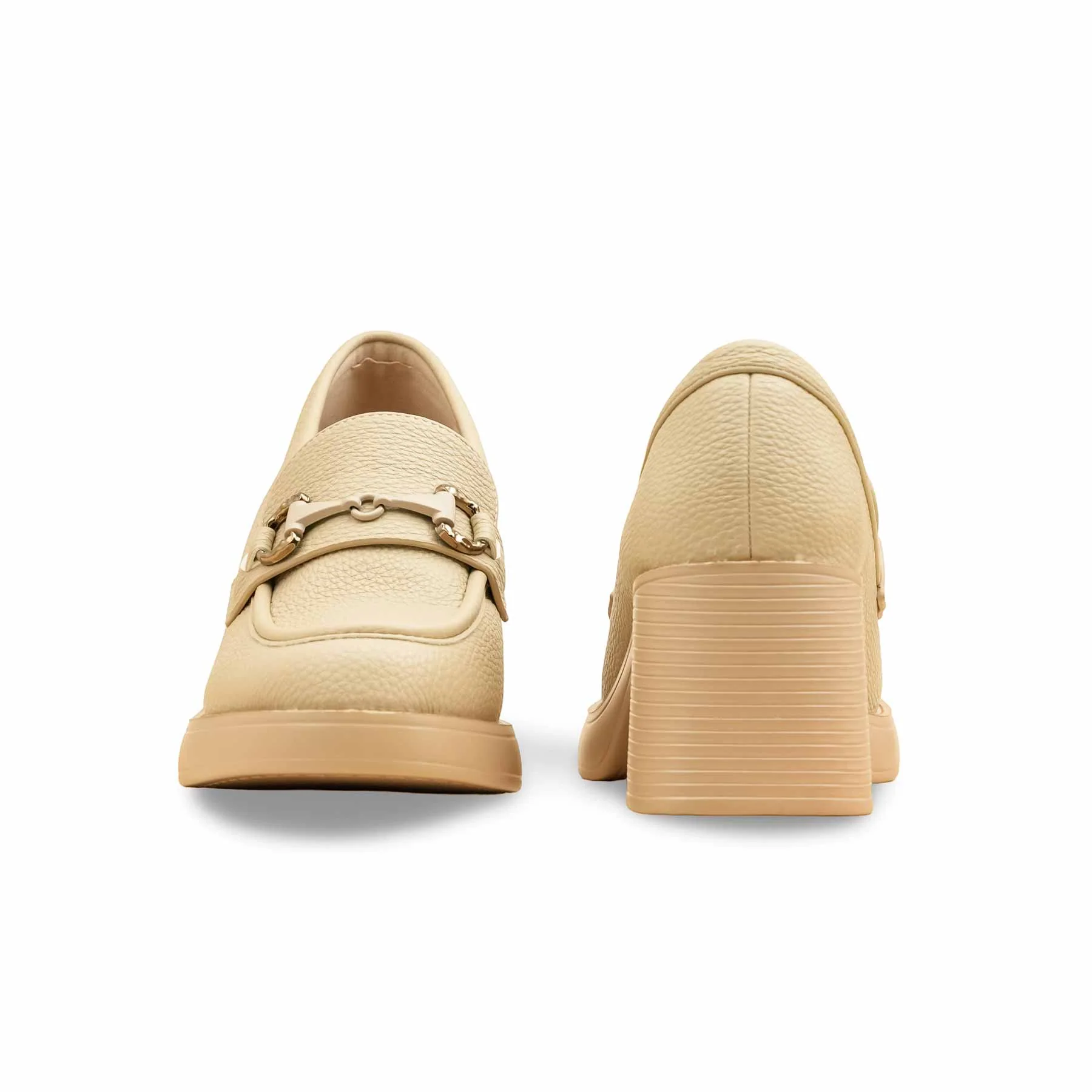 Beige Court Shoes For Ladies WN7511 - Image 5