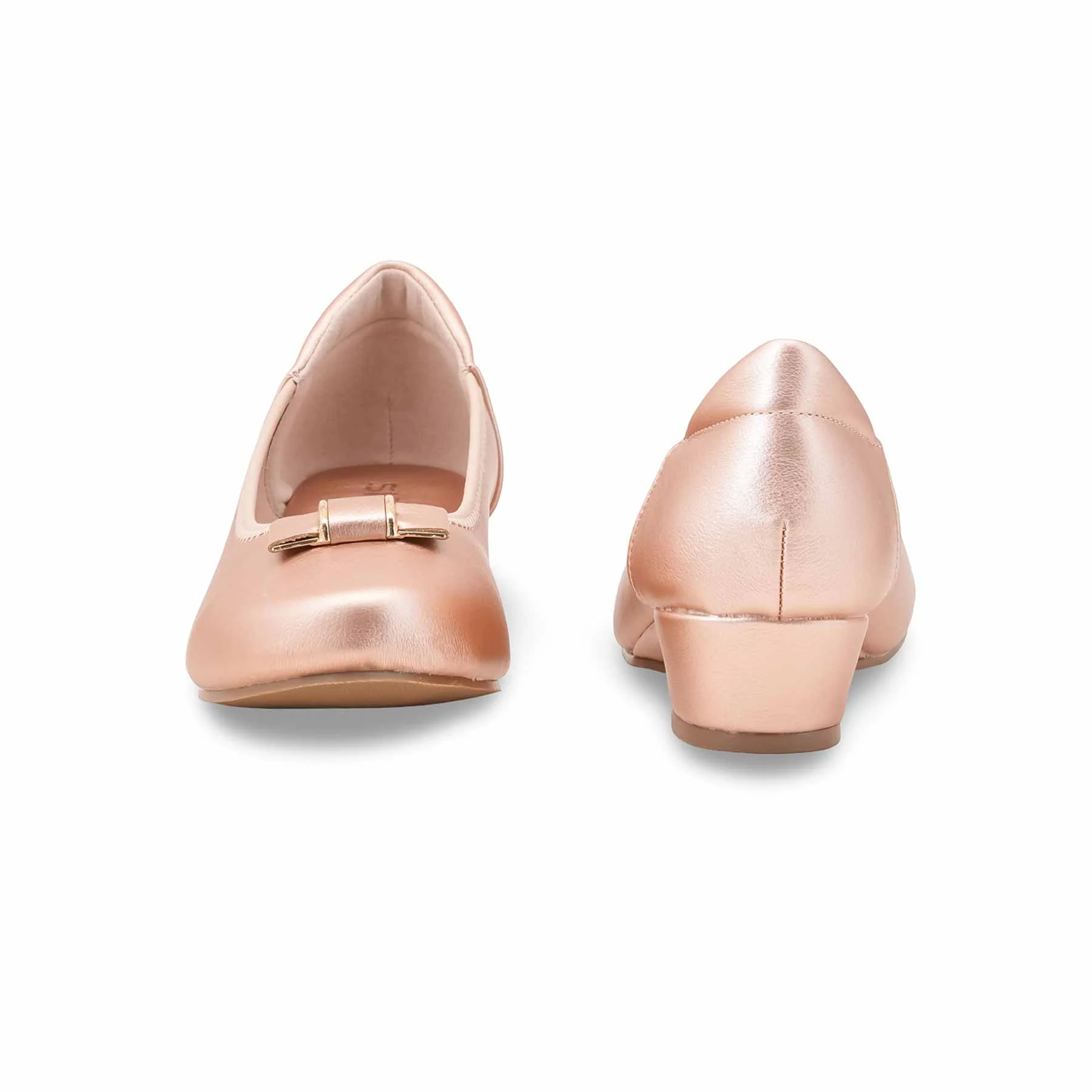 Beige Court Shoes For Ladies WN7555 - Image 4