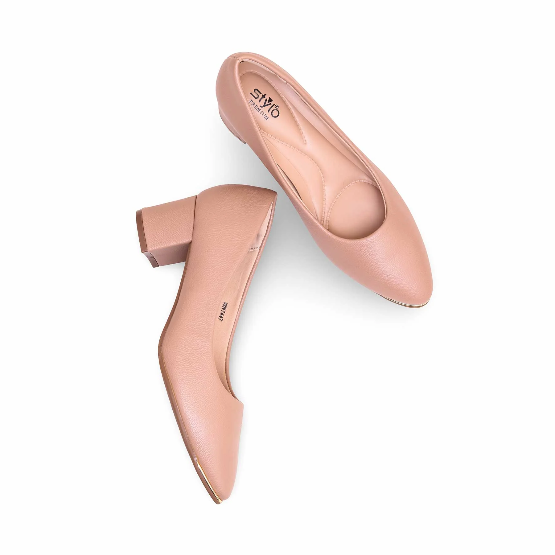Beige Court Shoes WN7447 - Image 4