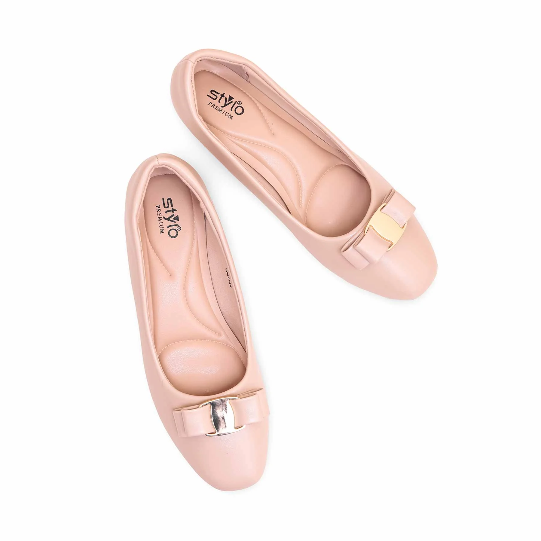 Beige Court Shoes WN7449 - Image 4