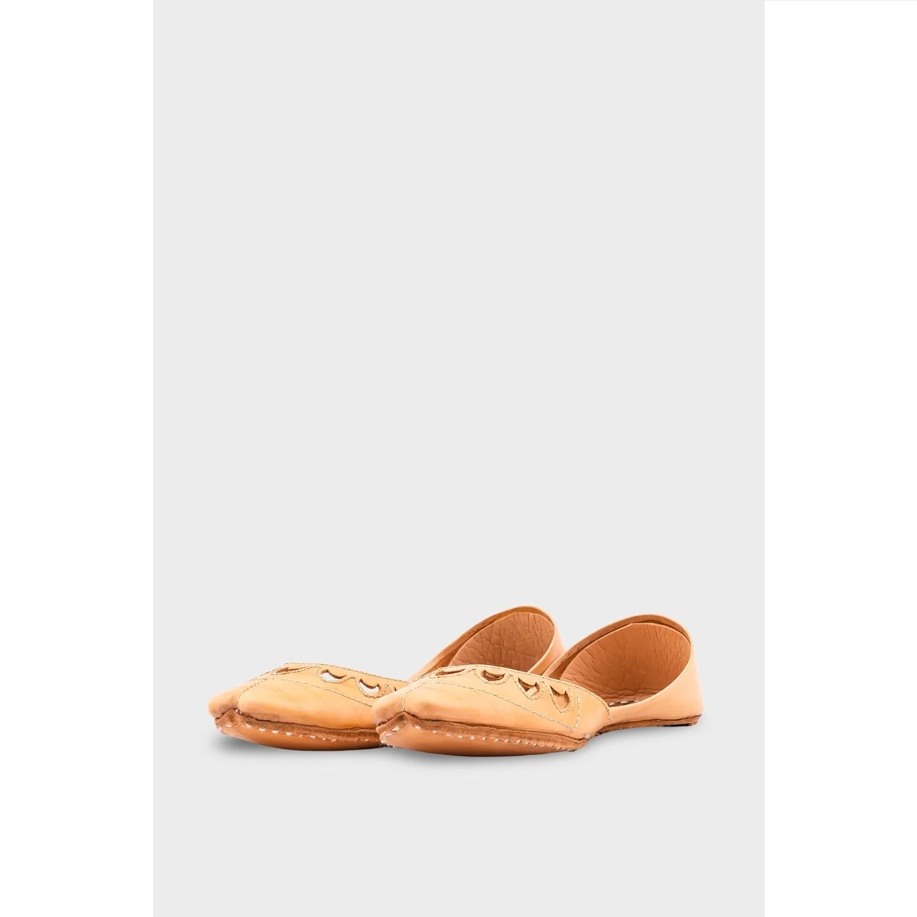 Beige Leather Khussa EC8641 - Image 3