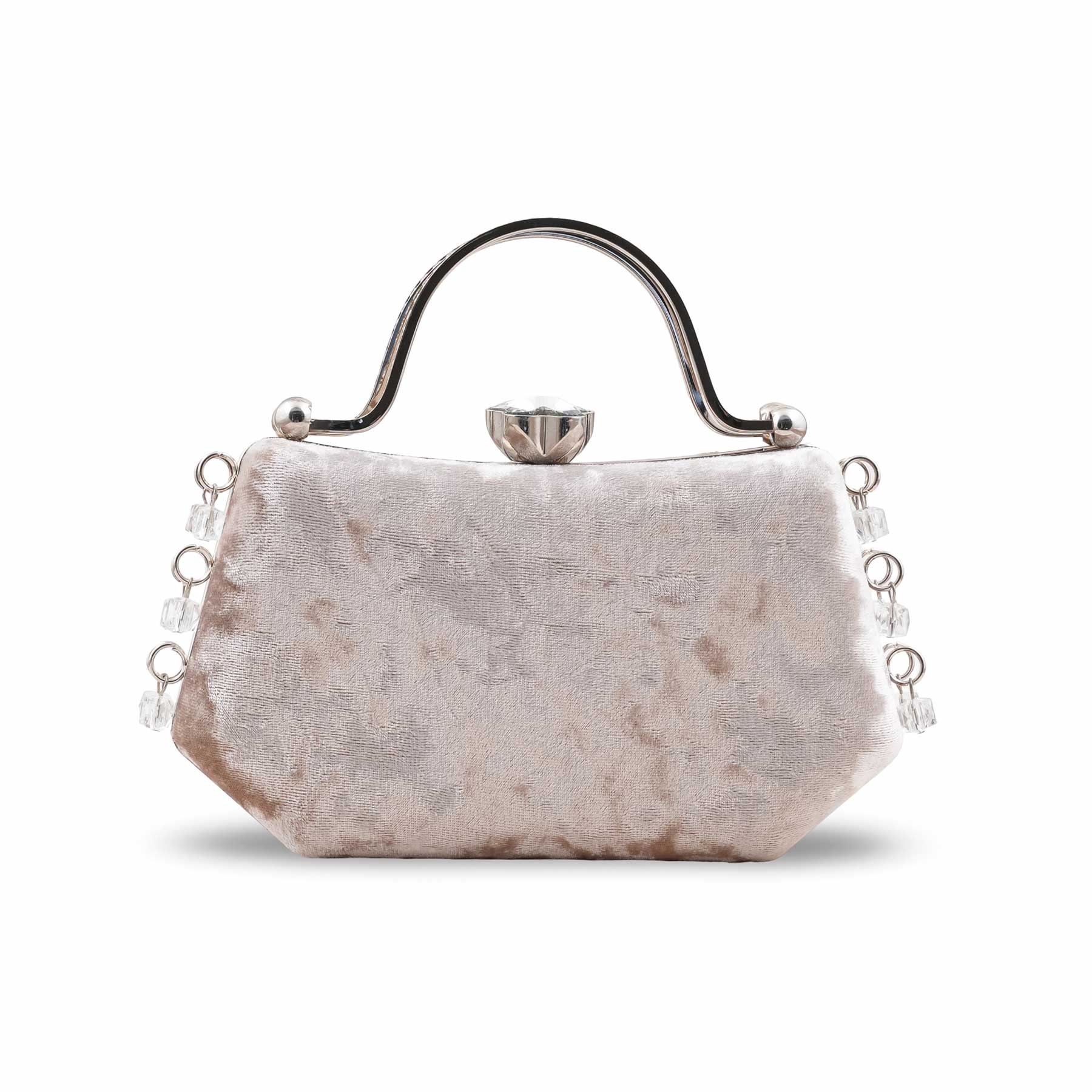 Beige Fancy Clutch For Ladies P15715 - Image 4