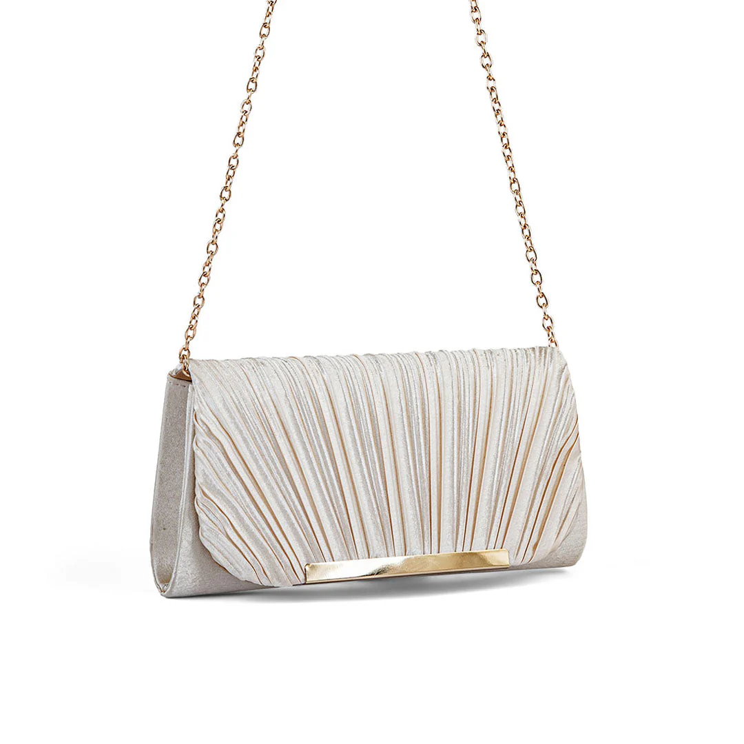 Beige Fancy Clutch P24144 - Image 3