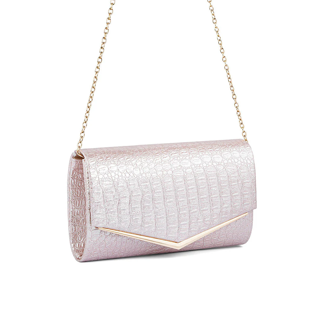 Beige Fancy Clutch P24158 - Image 2