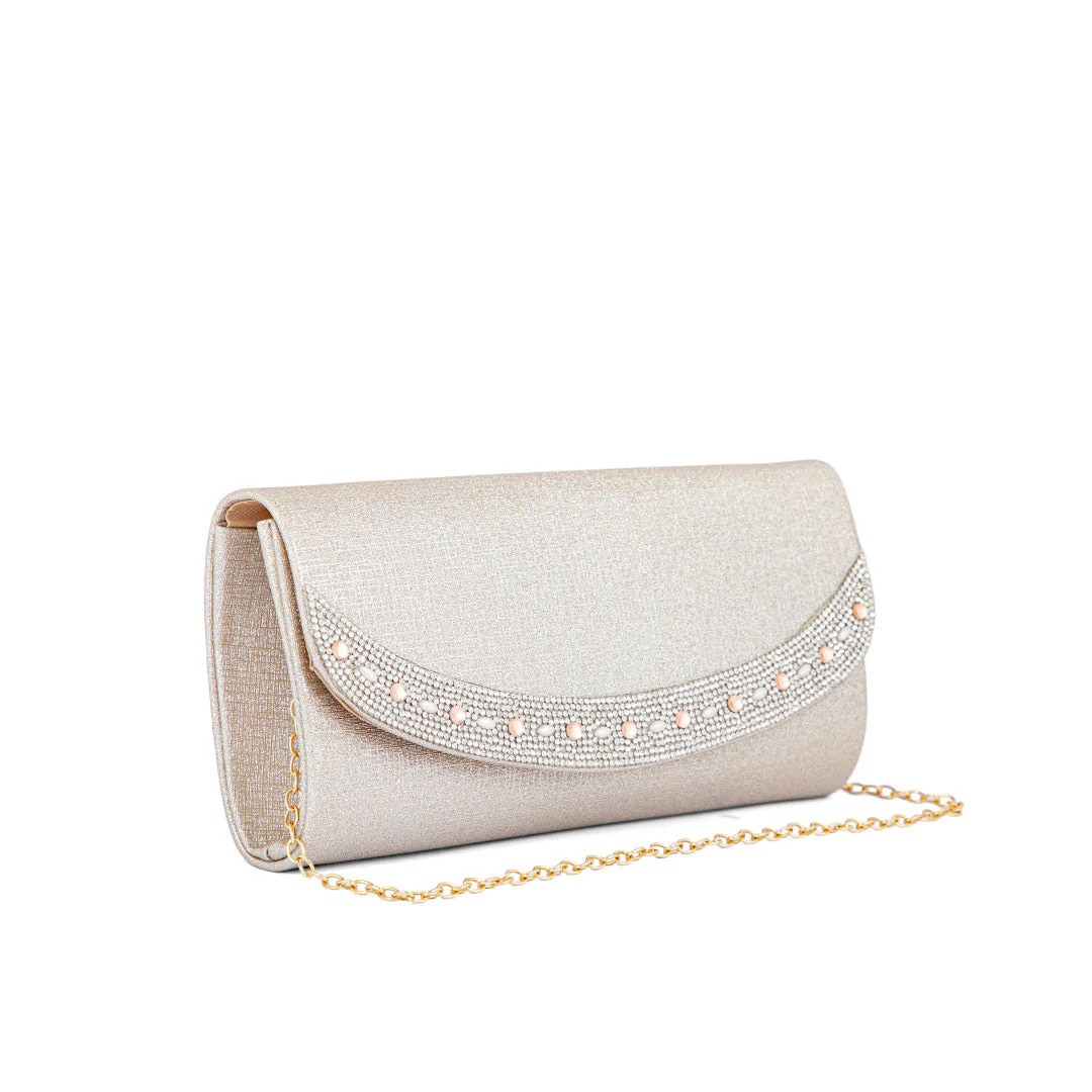Beige Fancy Clutch P24176 - Image 3
