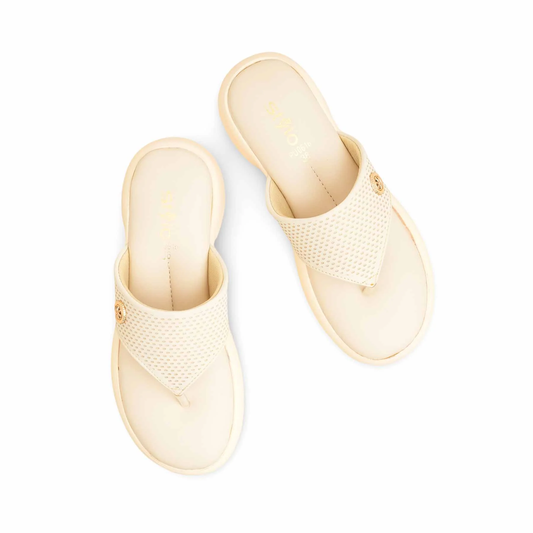 Beige Formal Chappal PU0616 - Image 5