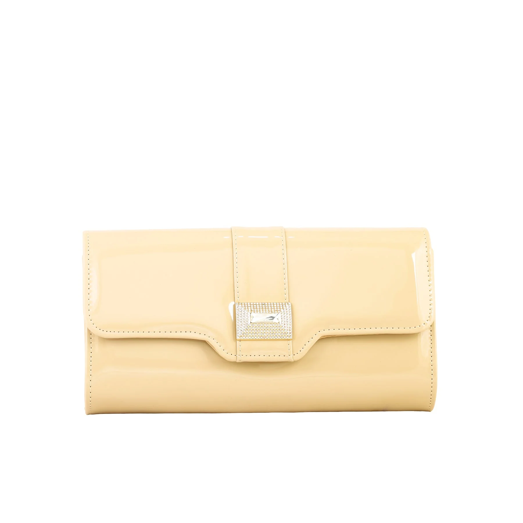 Beige Formal Clutch For Women P24209 - Image 2
