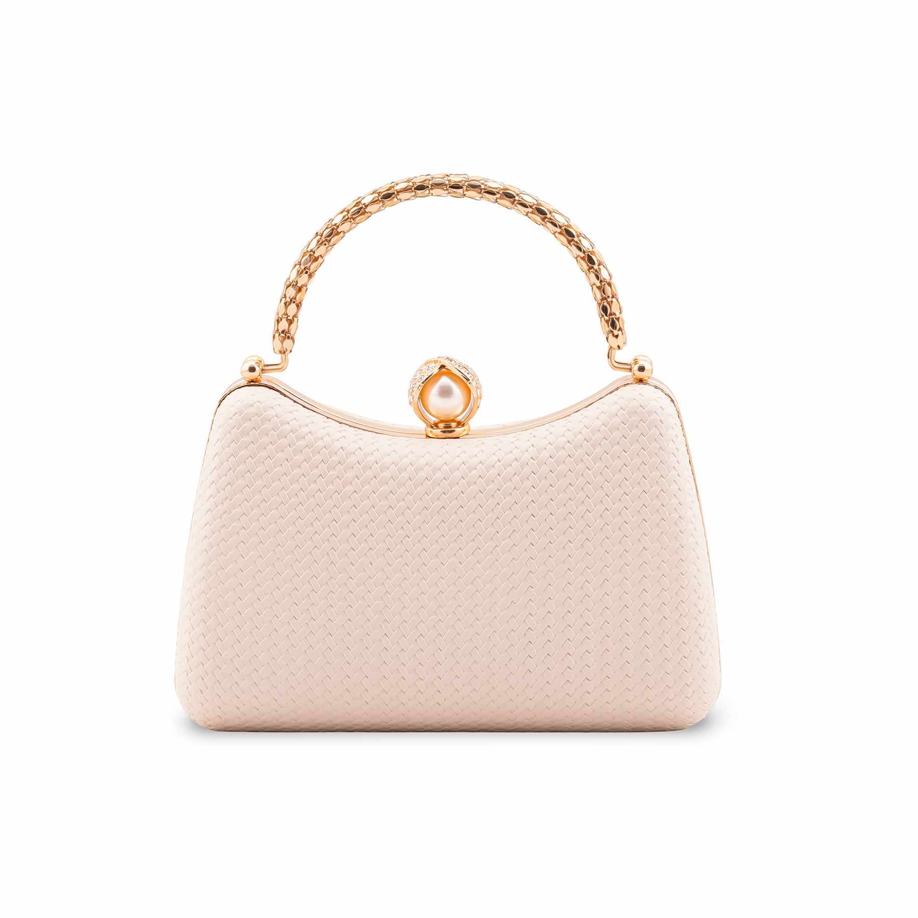 Beige Formal Clutch For Women P24431 - Image 2