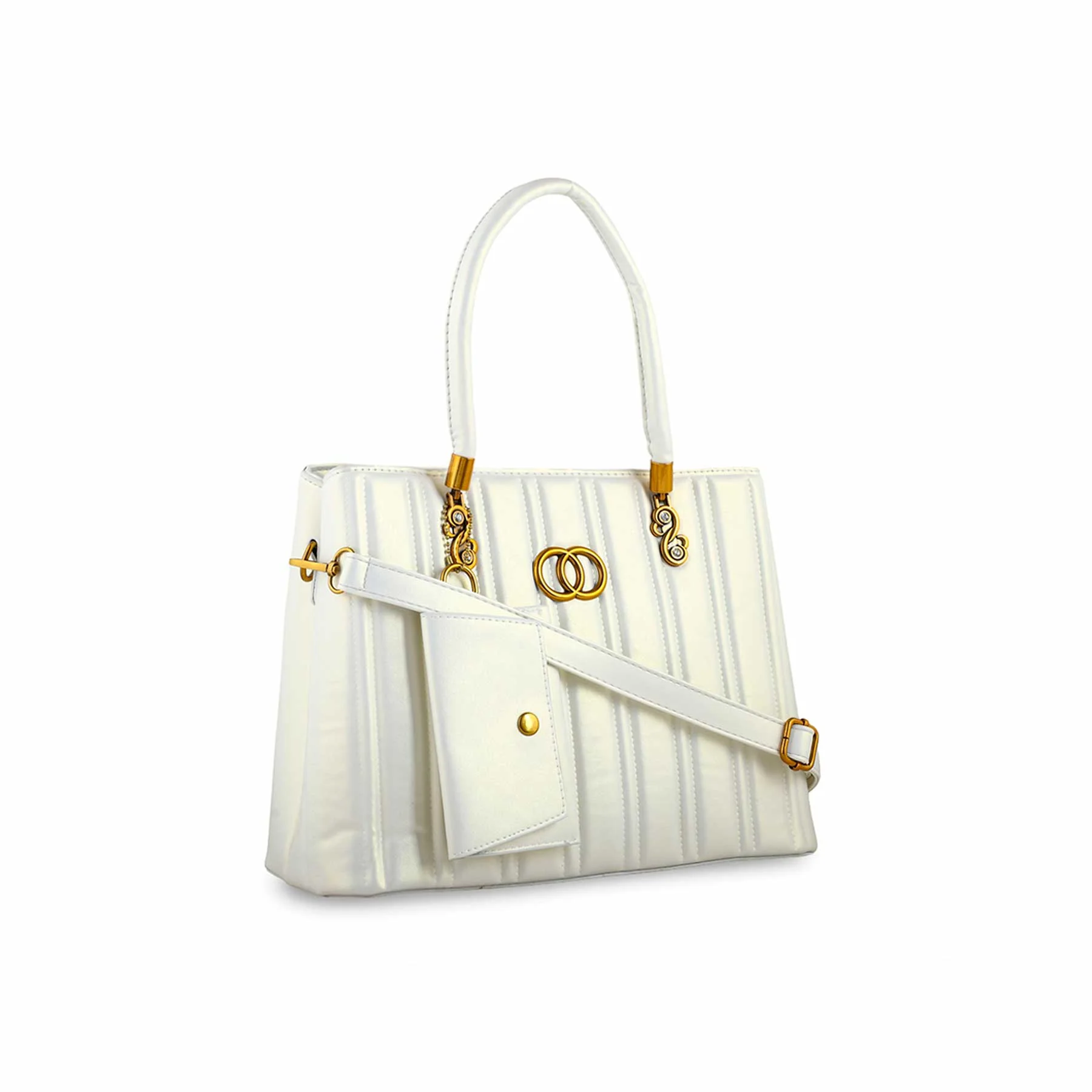 Beige Formal Hand Bag For Ladies P36152 - Image 2