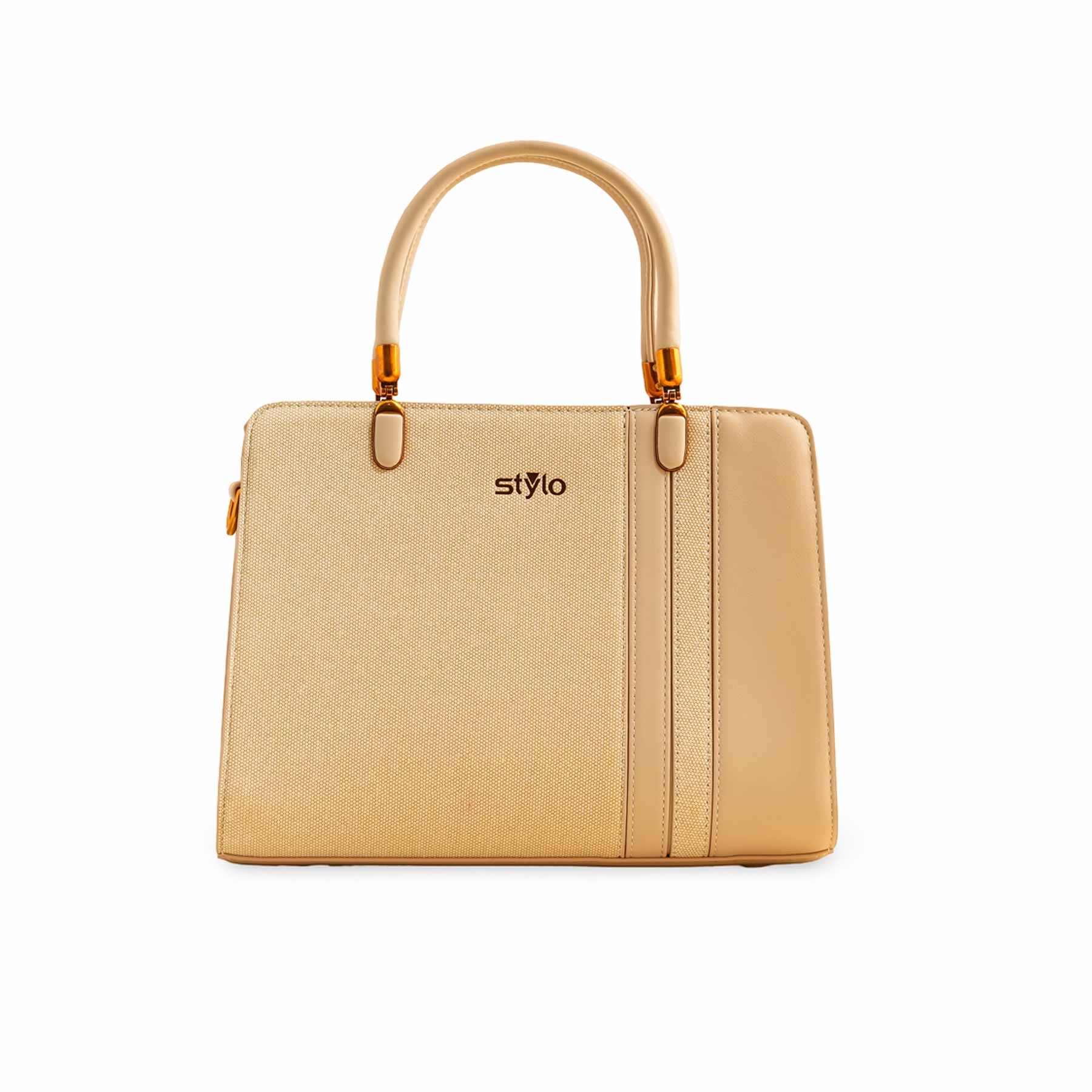 Beige Formal Hand Bag For Ladies P36371 - Image 2