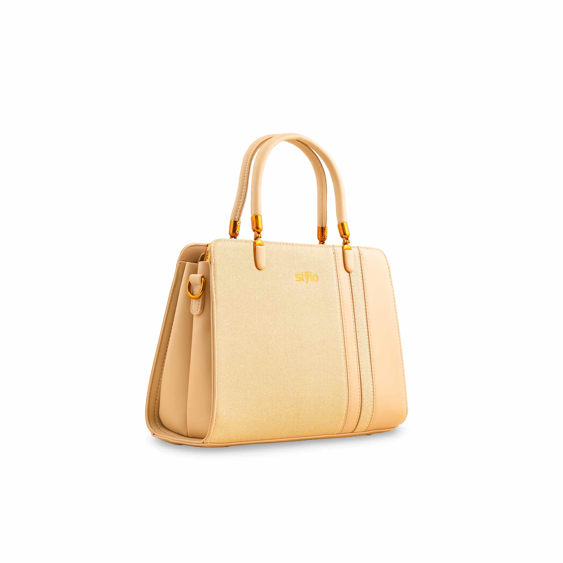 Beige Formal Hand Bag For Ladies P36371 - Image 3