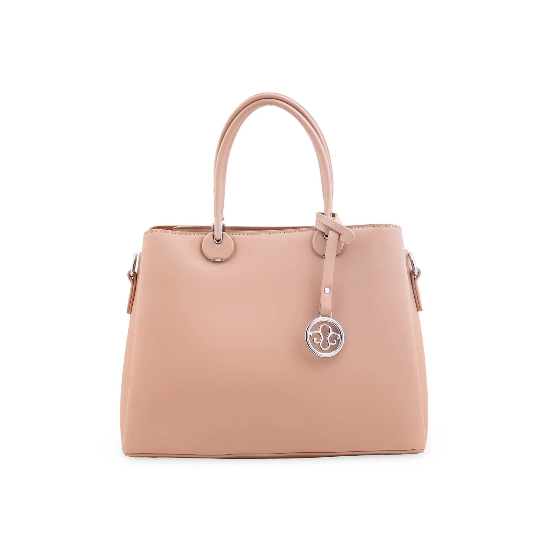 Beige Formal Hand Bag For Ladies P36561 - Image 2