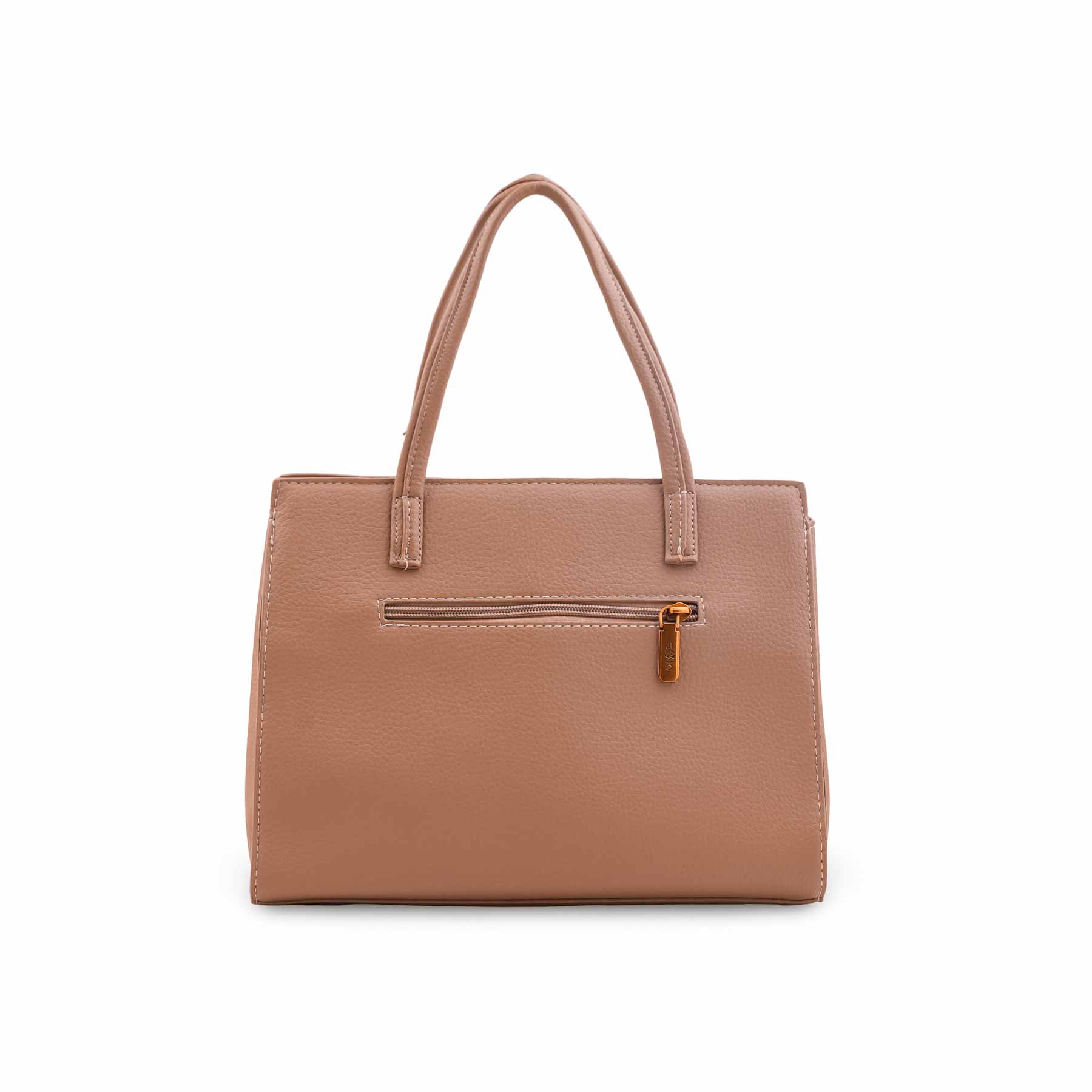 Beige Formal Hand Bag For Ladies P36600 - Image 4