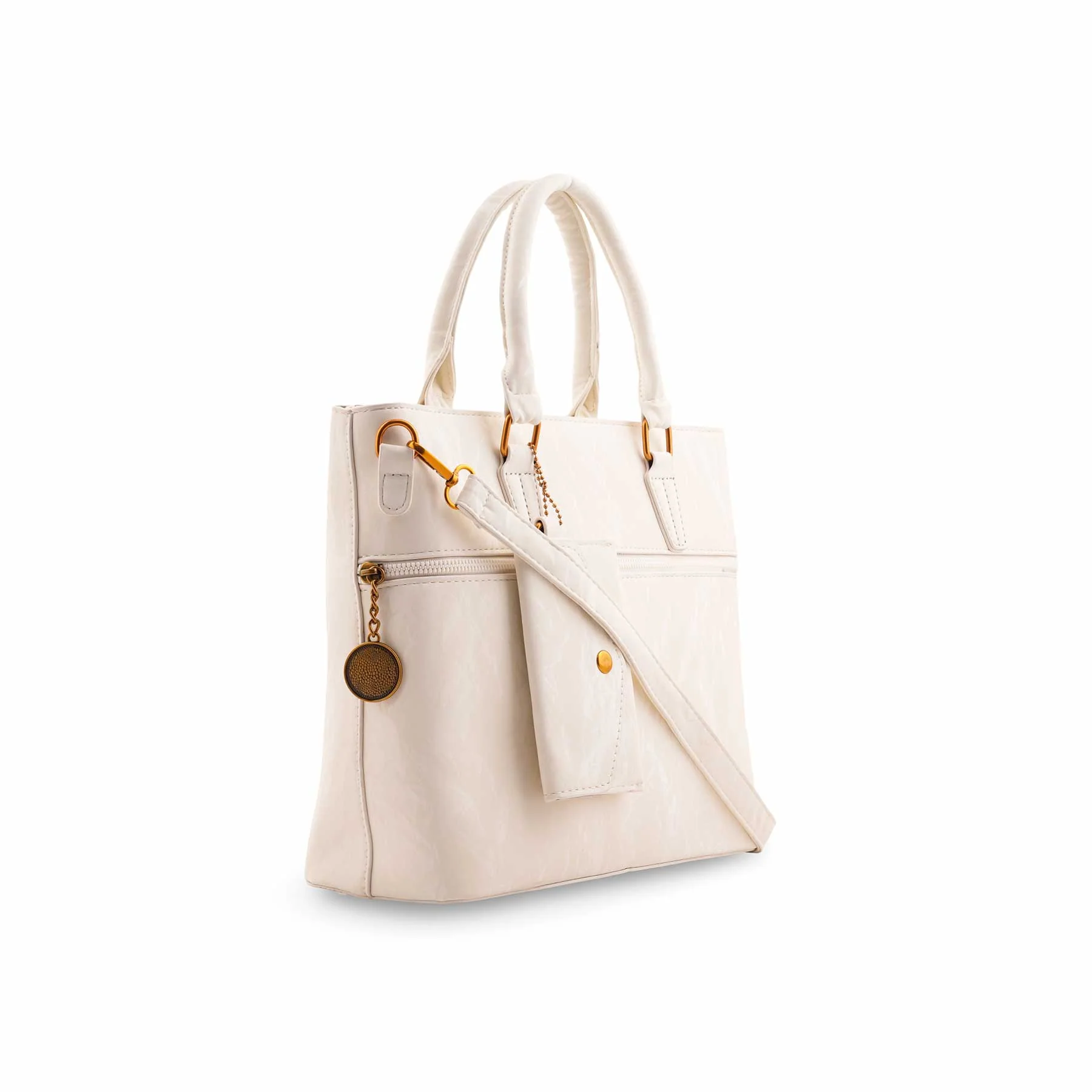 Beige Formal Hand Bag For Ladies P36604 - Image 3