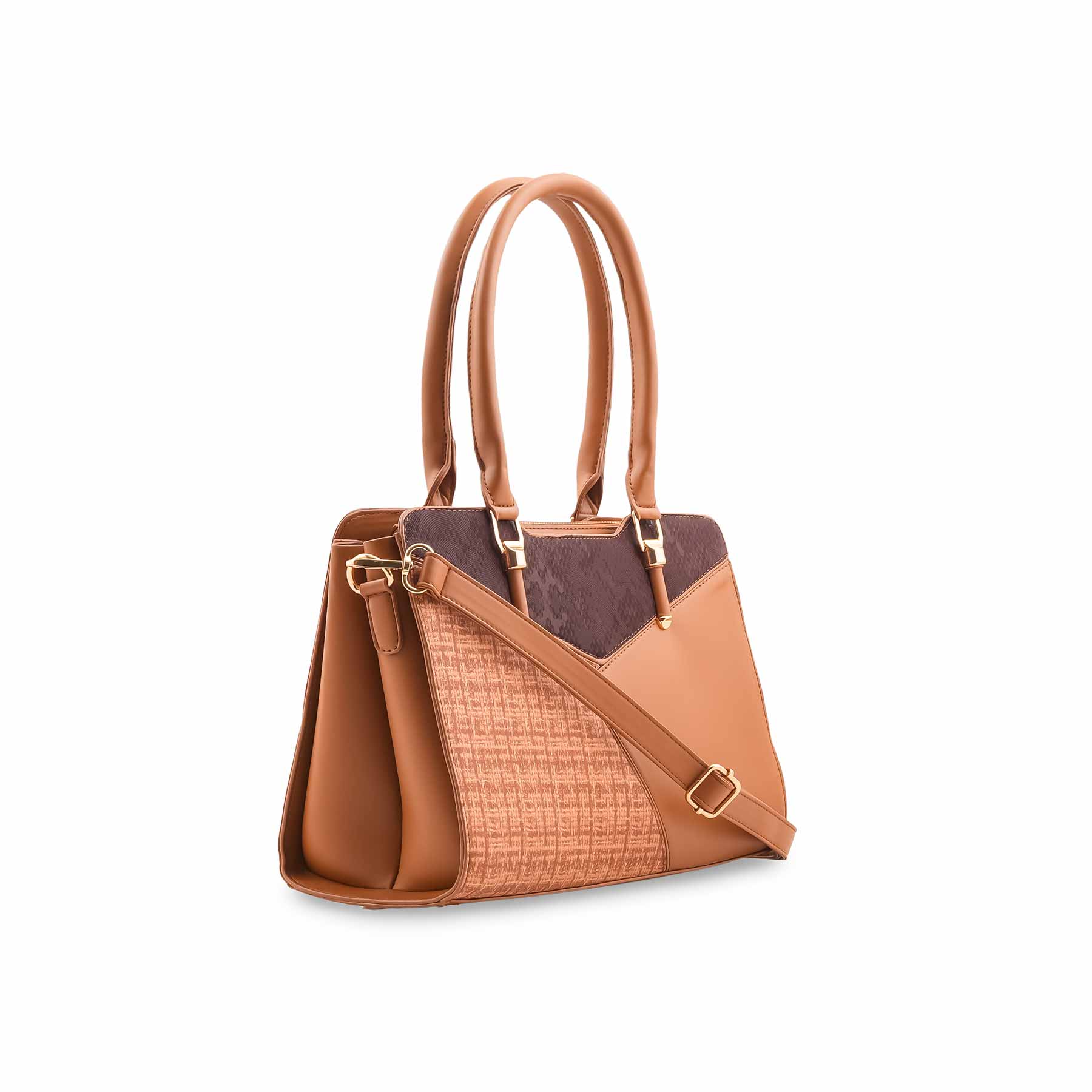 Beige Formal Hand Bag For Ladies P55882 - Image 3