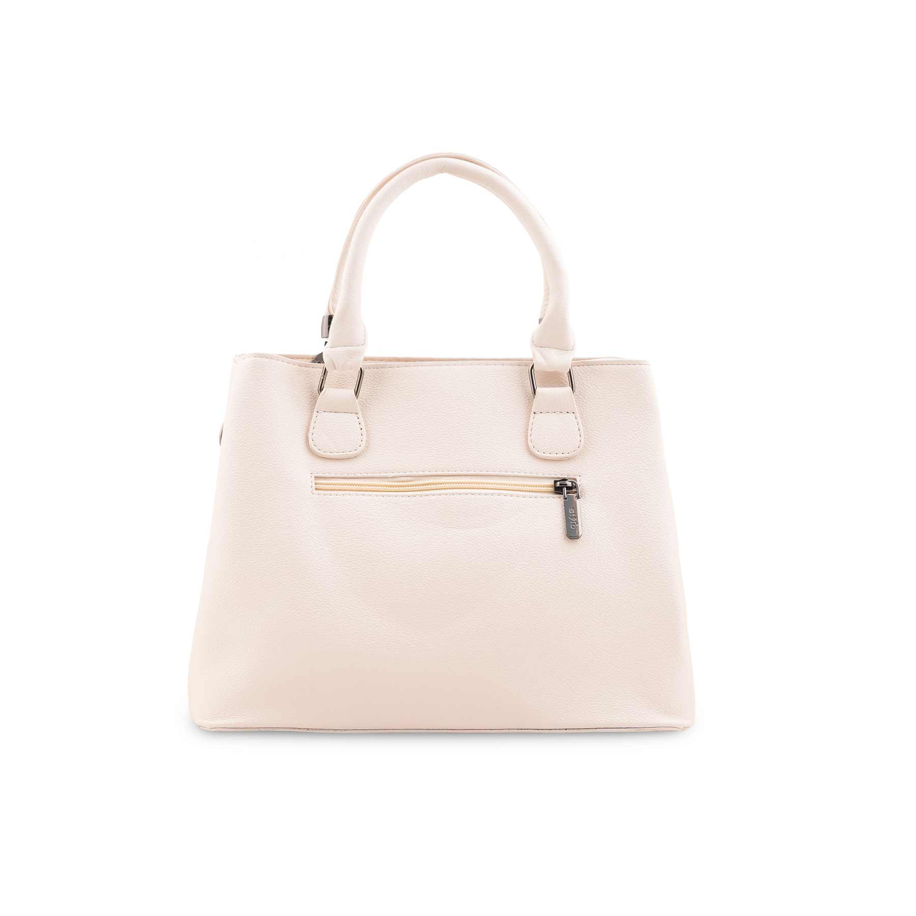 Beige Formal Hand Bag For Women P36450 - Image 4