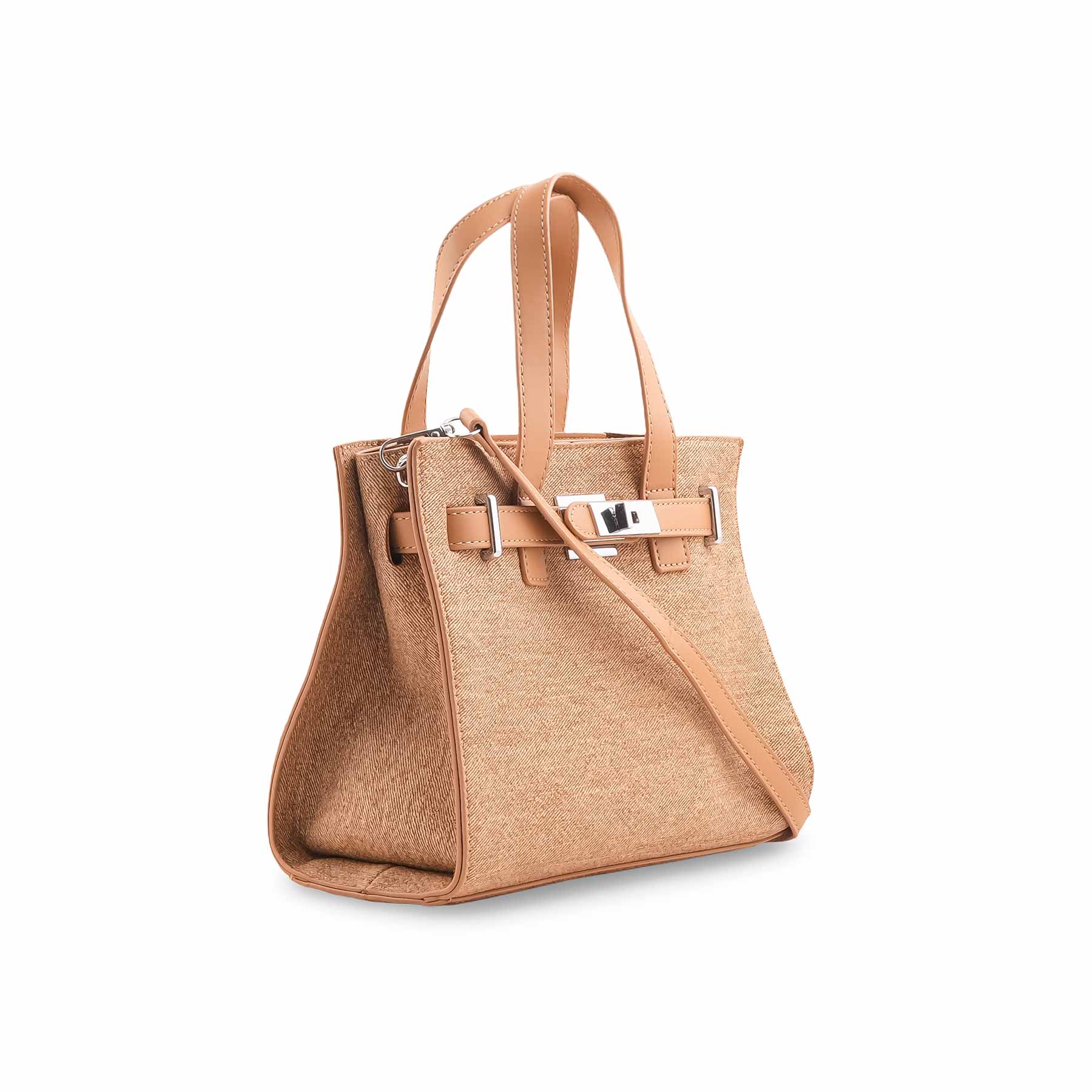 Beige Formal Hand Bag For Women P36461 - Image 3
