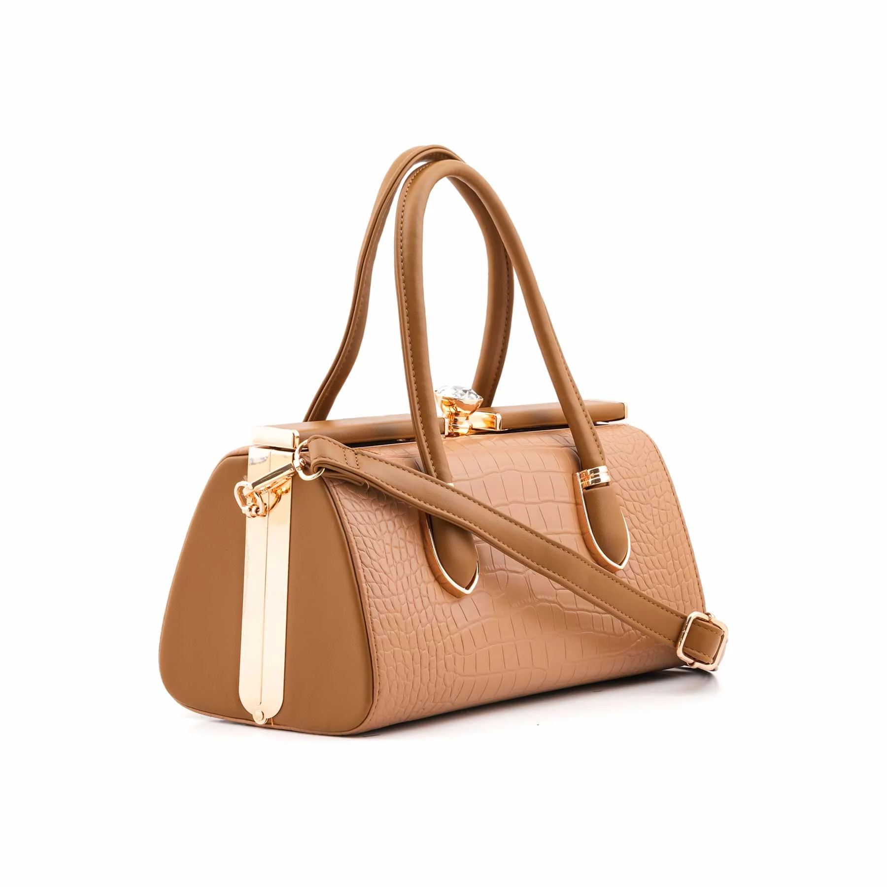 Beige Formal Hand Bag For Women P36464 - Image 3