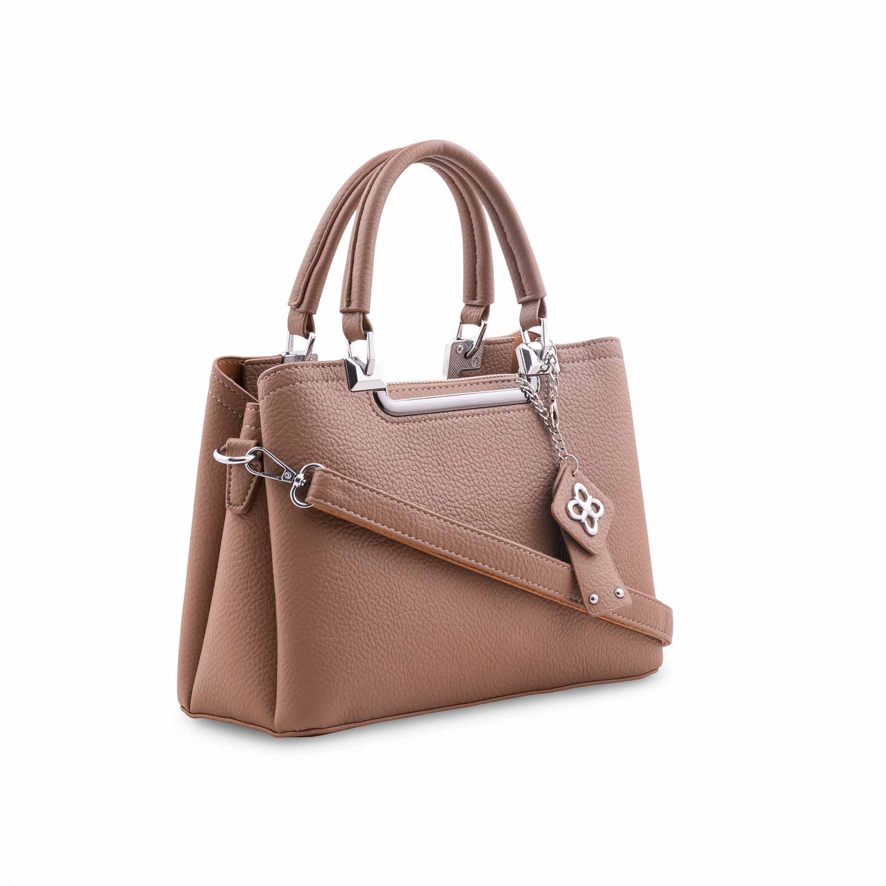 Beige Formal Hand Bag For Women P36558 - Image 3