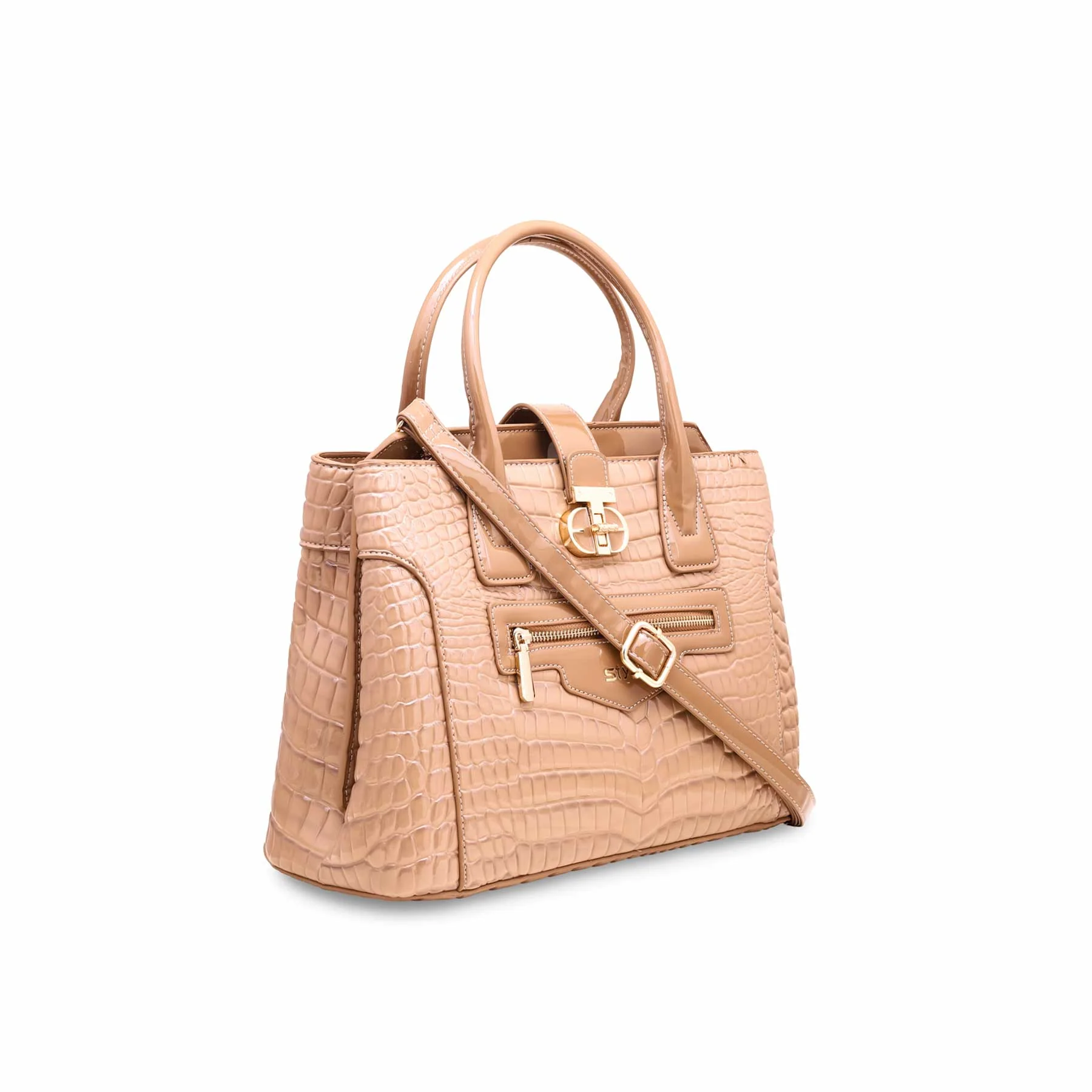 Beige Formal Hand Bag P36125 - Image 2