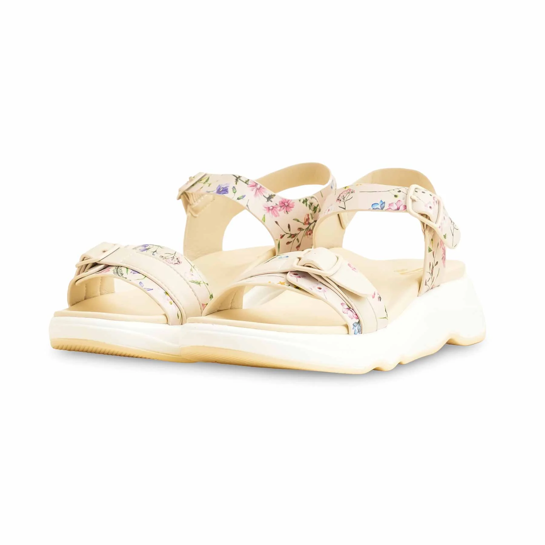 Beige Formal Sandal For Ladies PU0376 - Image 3
