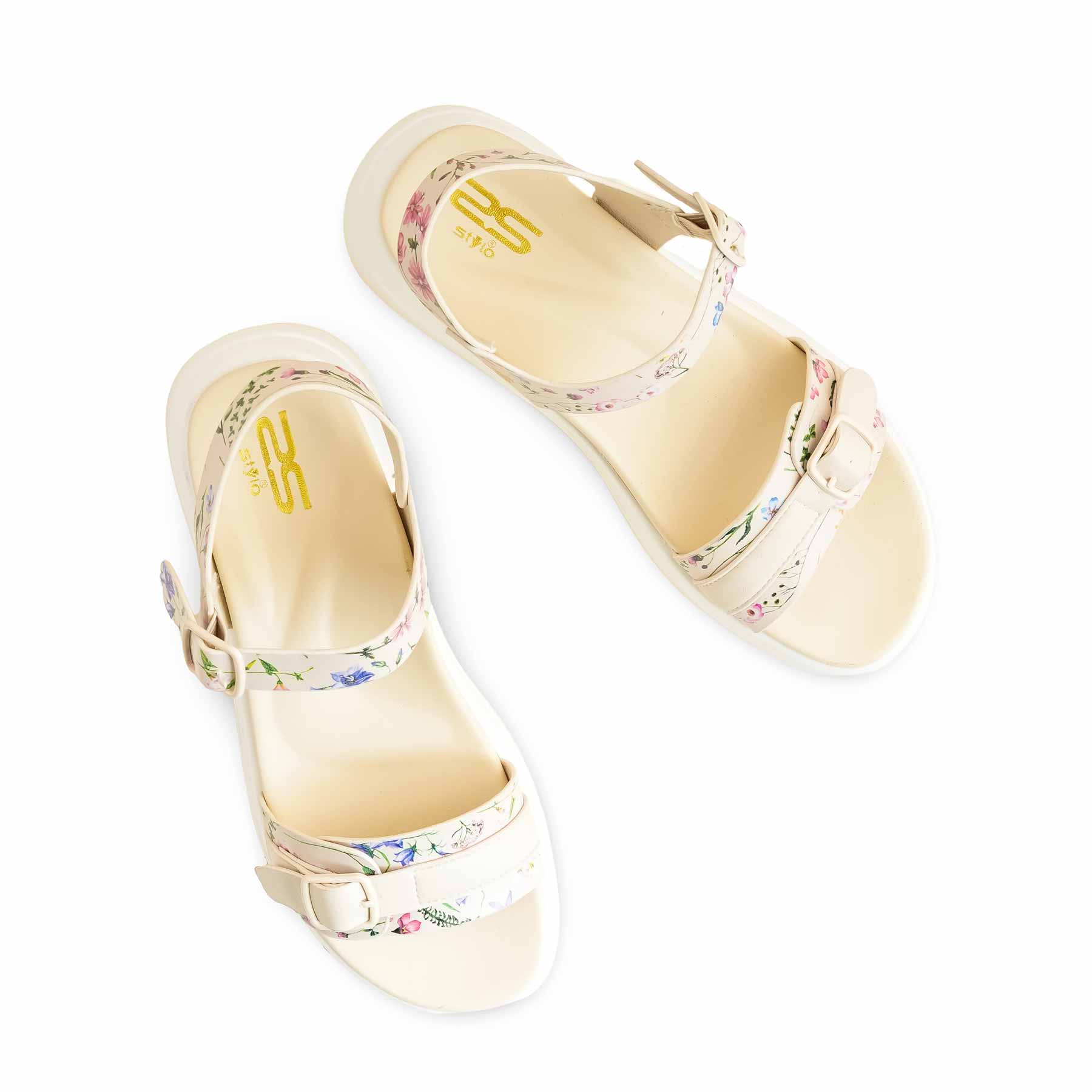 Beige Formal Sandal For Ladies PU0376 - Image 5
