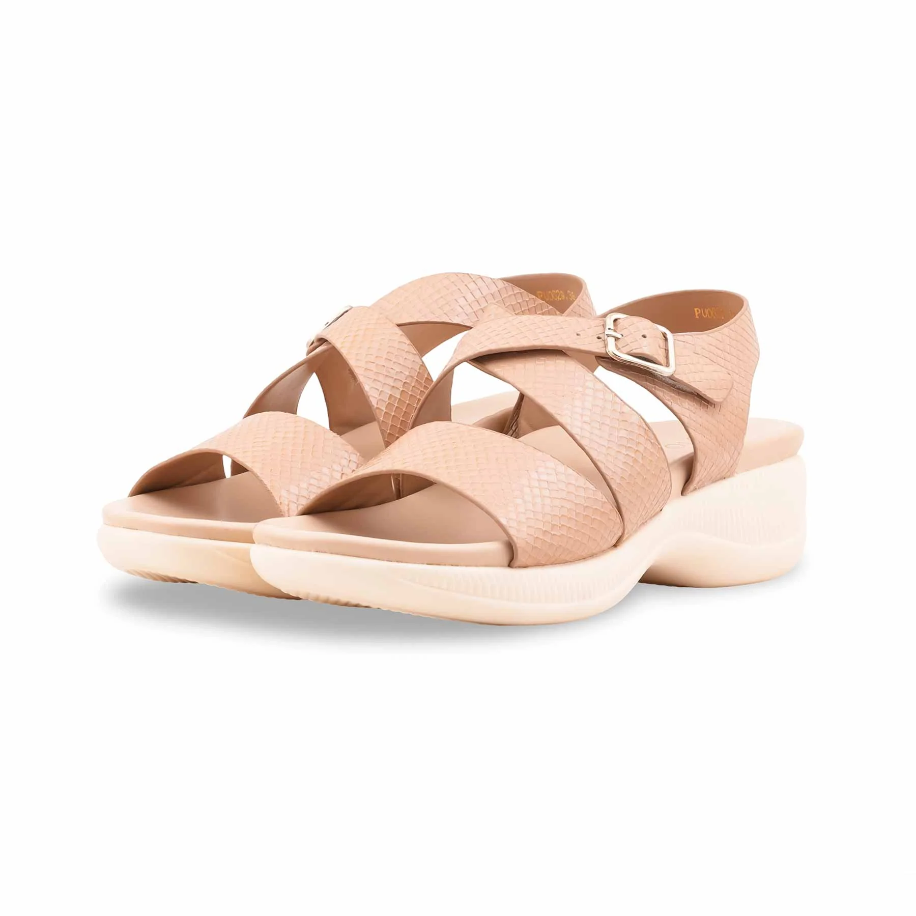 Beige Formal Sandal For Ladies PU0629 - Image 3