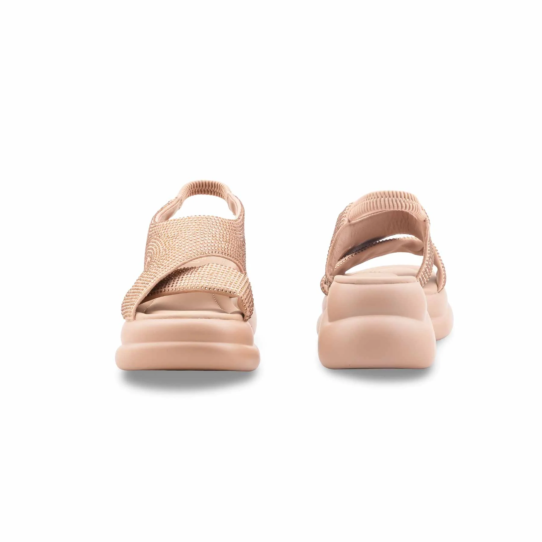 Beige Formal Sandal For Ladies PU0746 - Image 4
