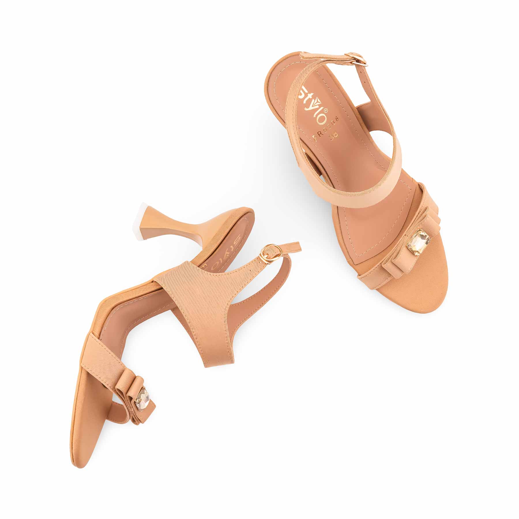 Beige Formal Sandal For Women FR5508 - Image 5