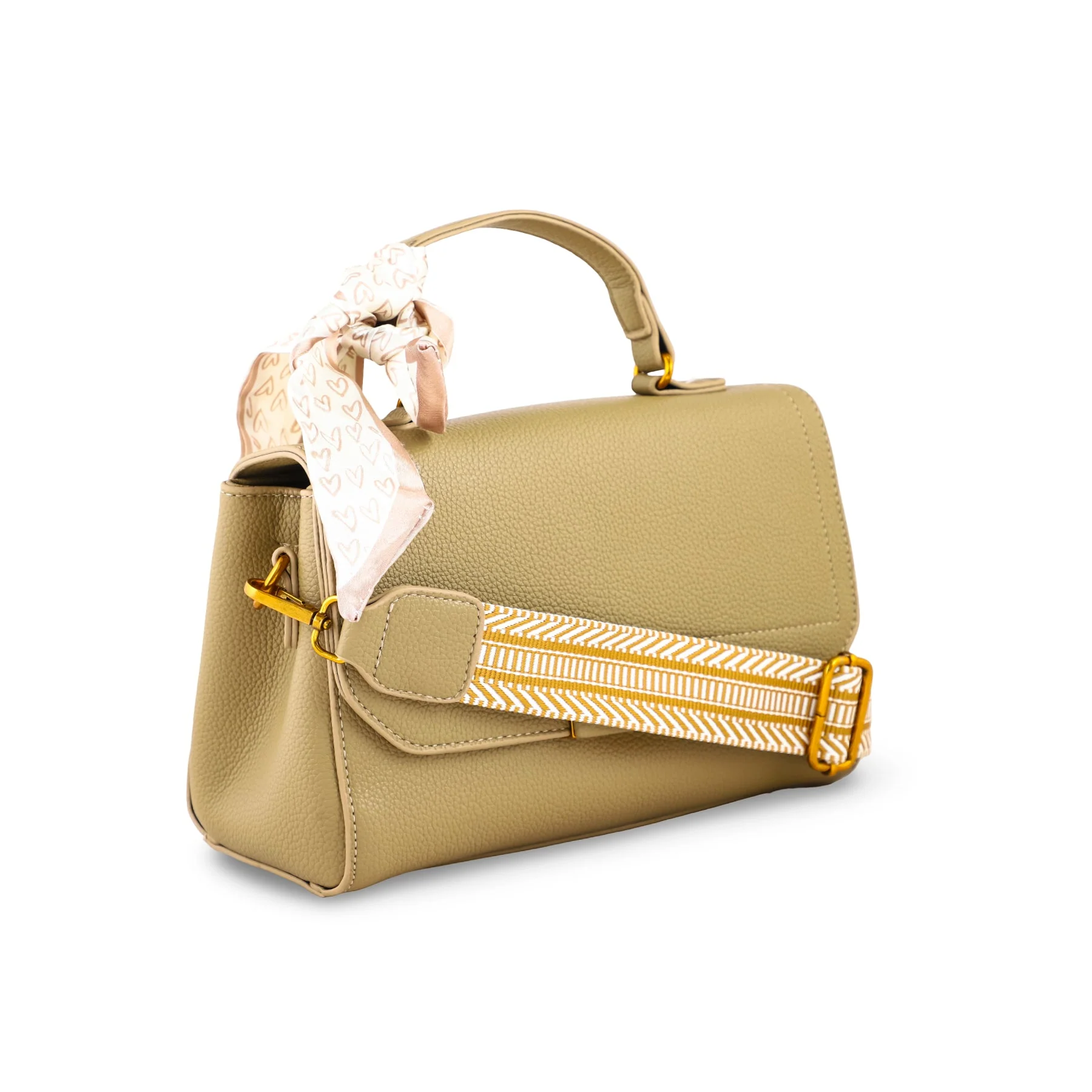 Beige Formal Shoulder Bag For Ladies P36300 - Image 3