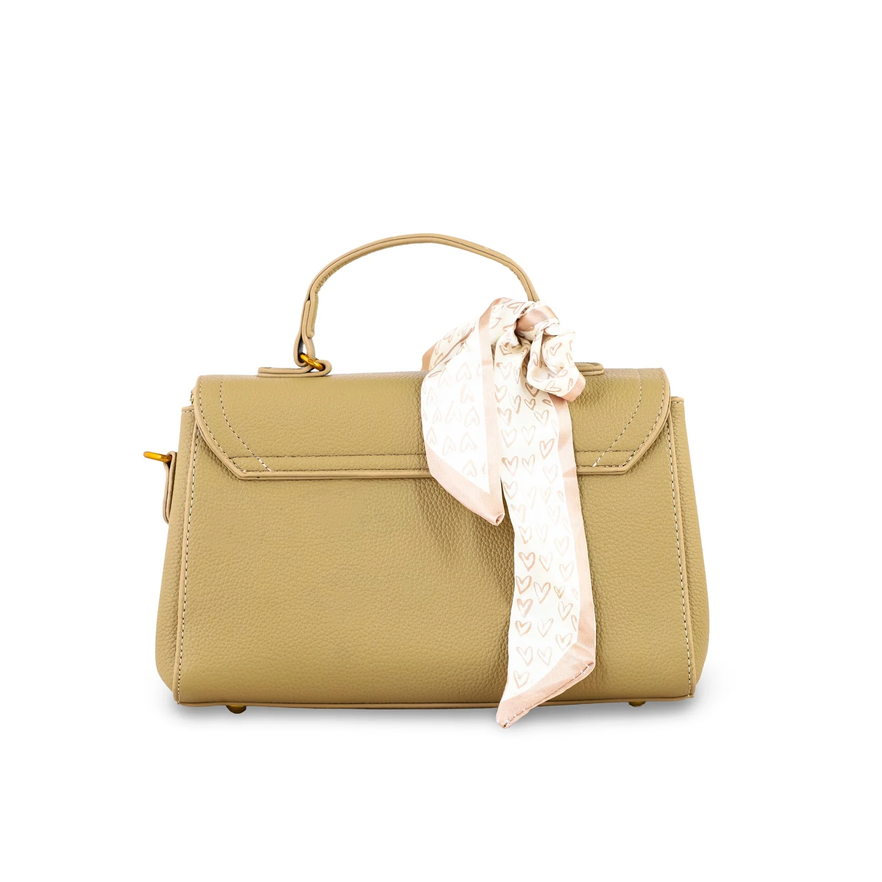 Beige Formal Shoulder Bag For Ladies P36300 - Image 4
