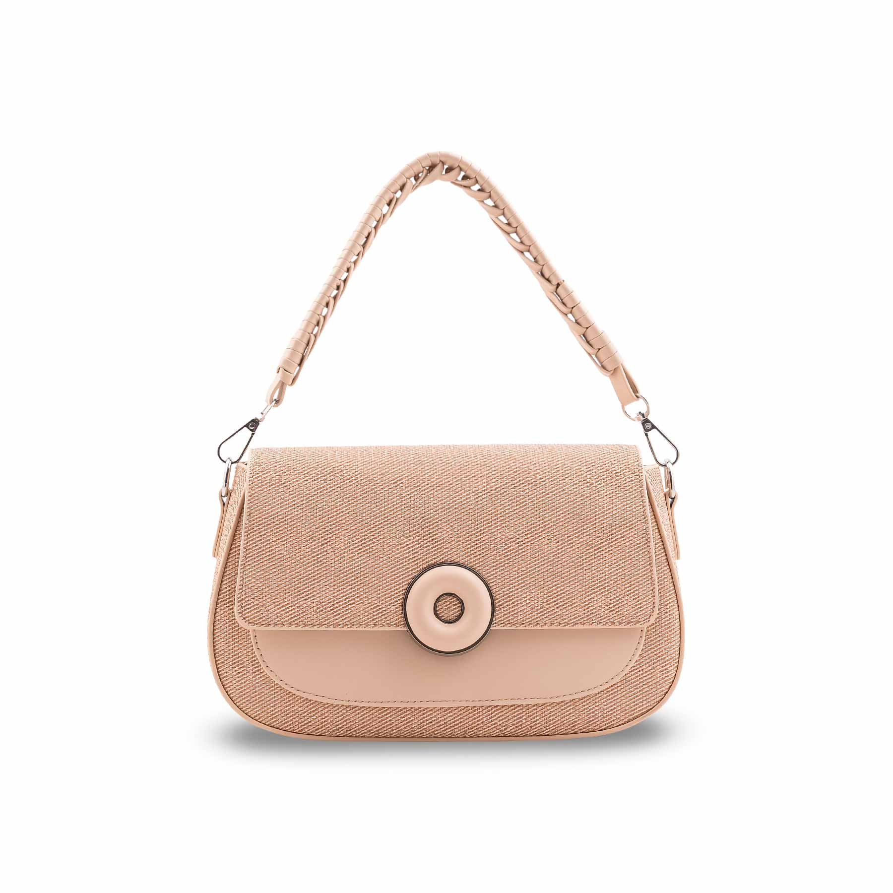 Beige Formal Shoulder Bag For Ladies P36456 - Image 2