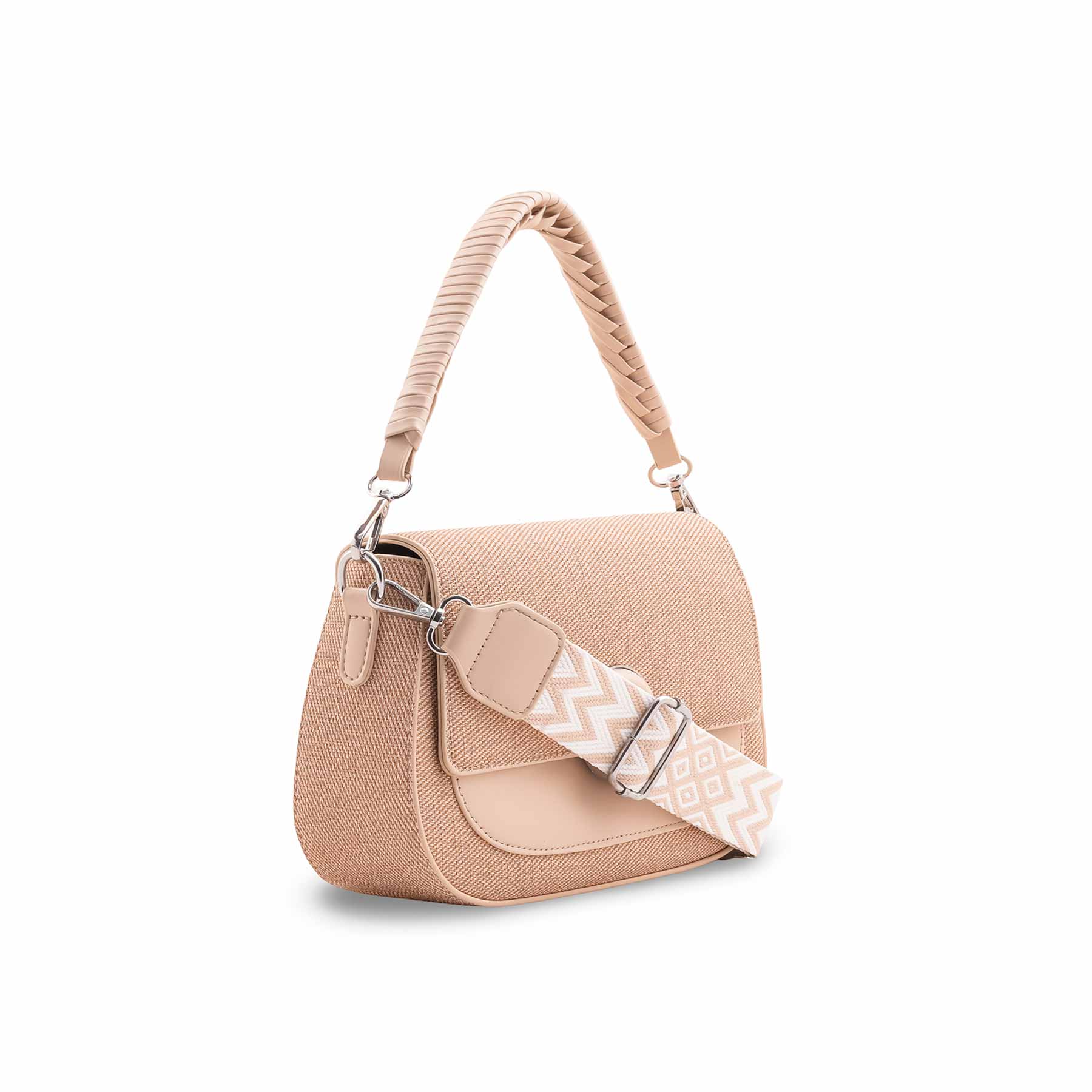 Beige Formal Shoulder Bag For Ladies P36456 - Image 3