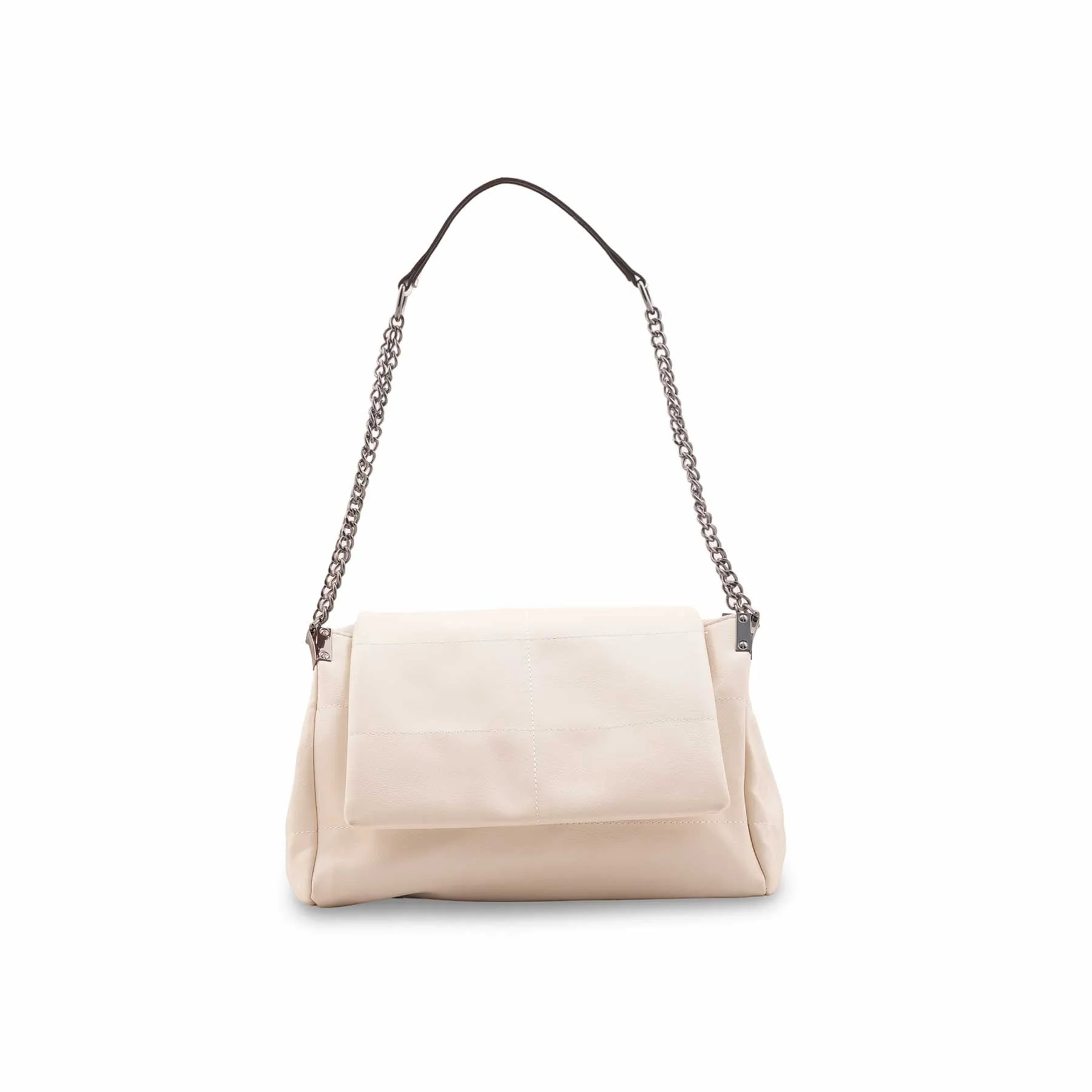 Beige Formal Shoulder Bag For Ladies P36476 - Image 2
