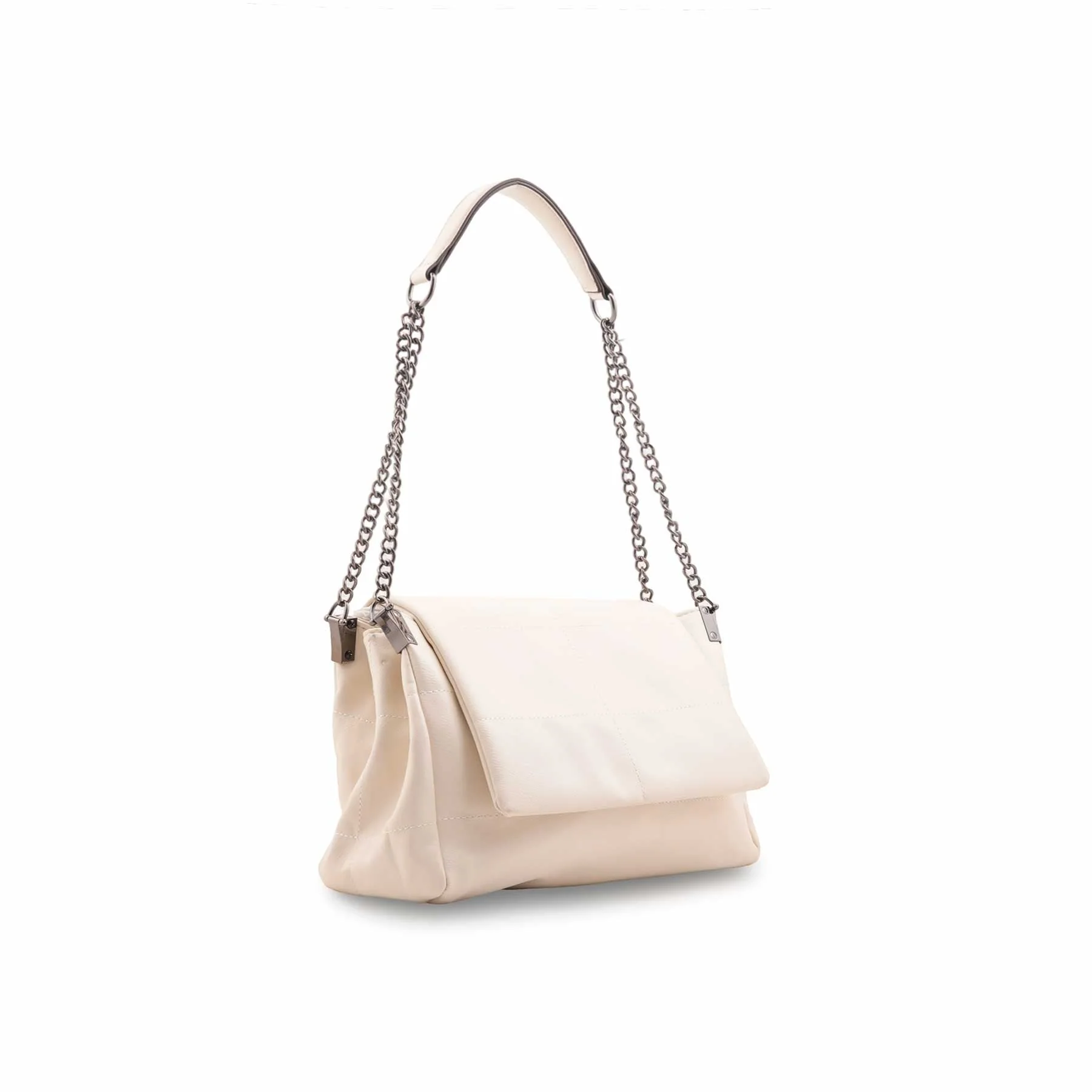 Beige Formal Shoulder Bag For Ladies P36476 - Image 3