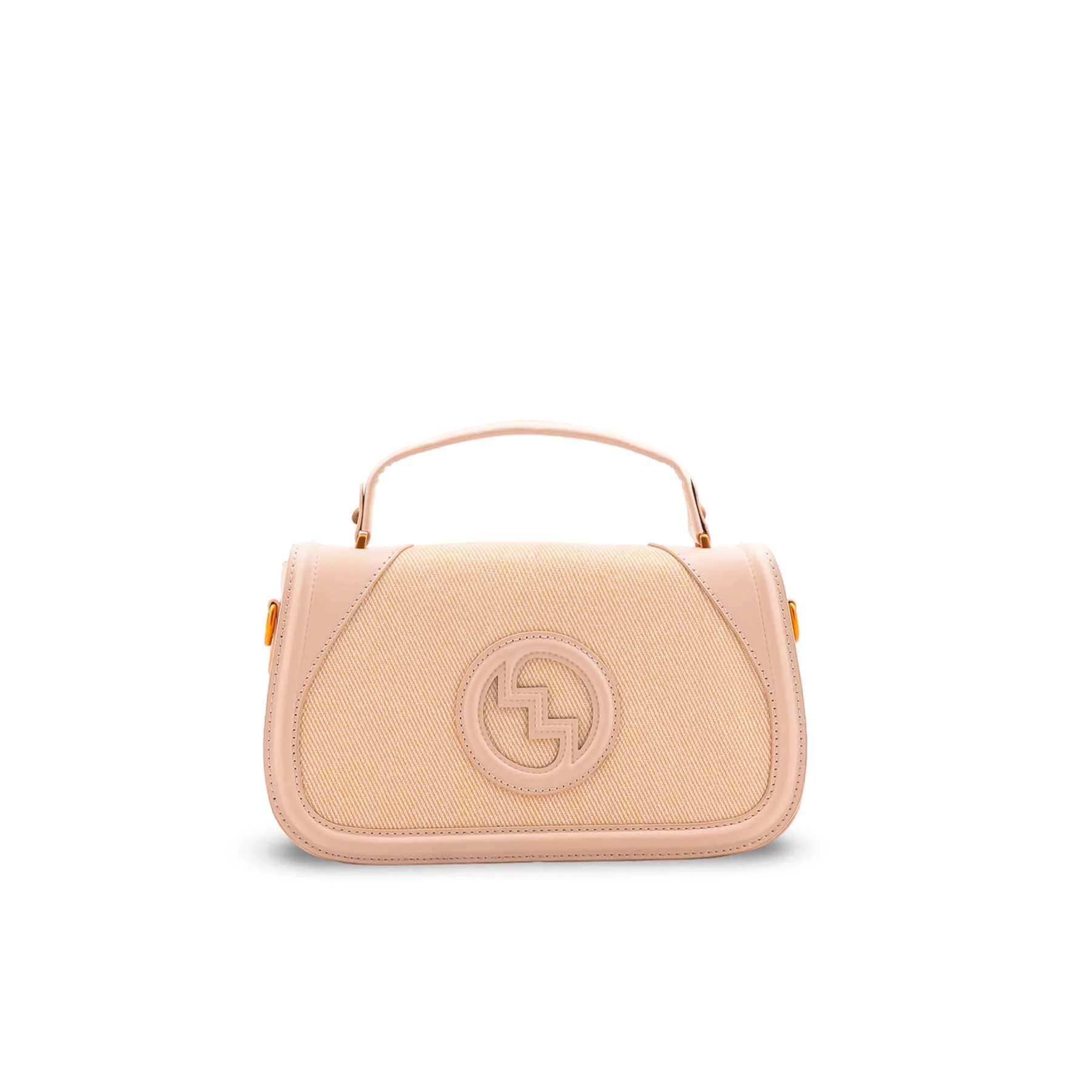 Beige Formal Shoulder Bag For Ladies P36484 - Image 2