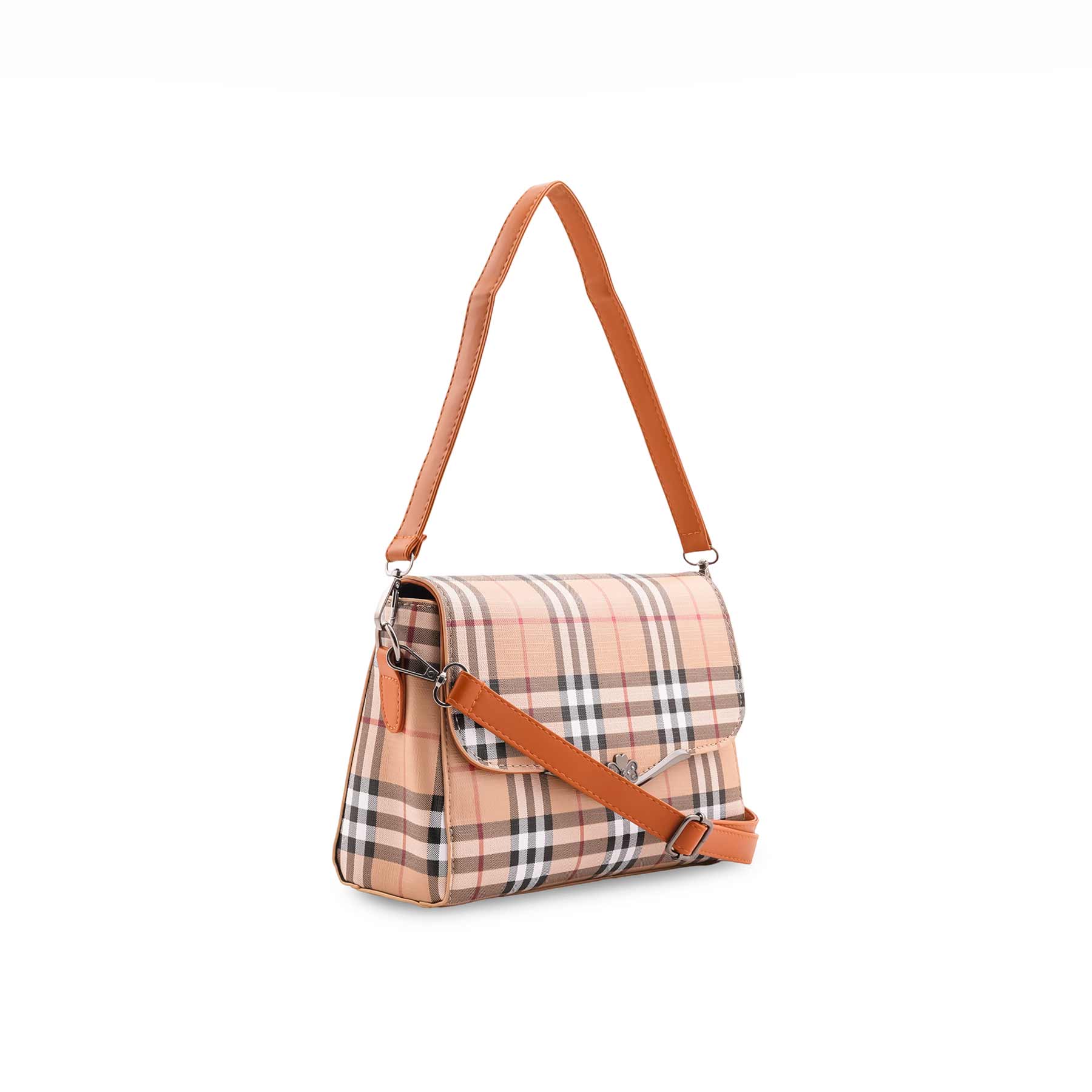 Beige Formal Shoulder Bag For Ladies P36536 - Image 3