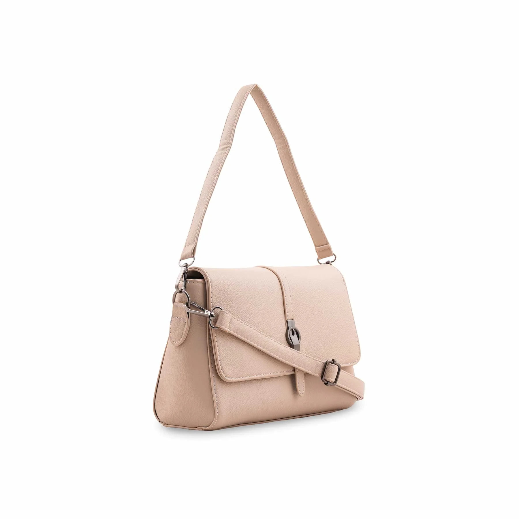 Beige Formal Shoulder Bag For Ladies P36546 - Image 3